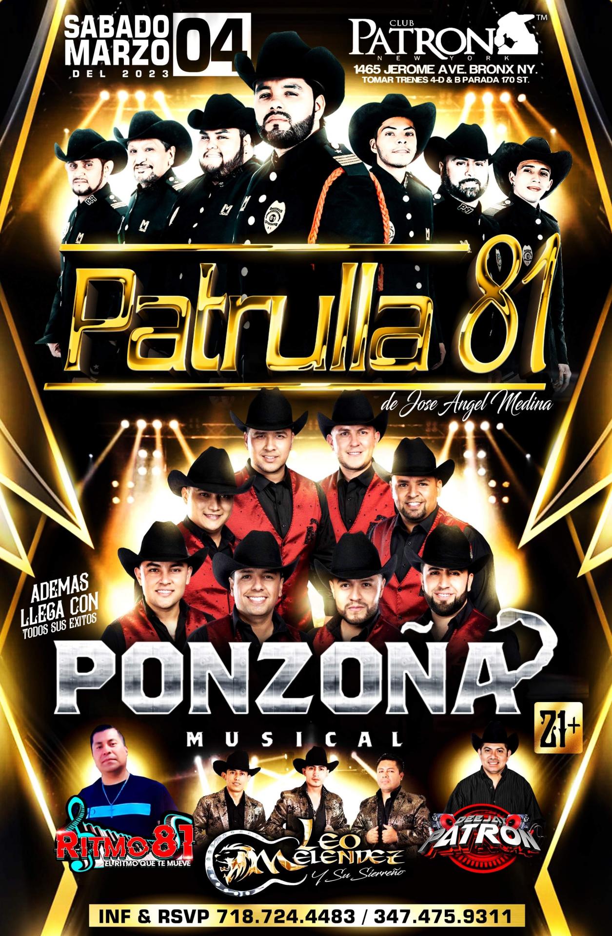 Buy tickets for PATRULLA 81 & PONZOÑA MUSICAL PATRULLA 81 & PONZOÑA MUSICAL