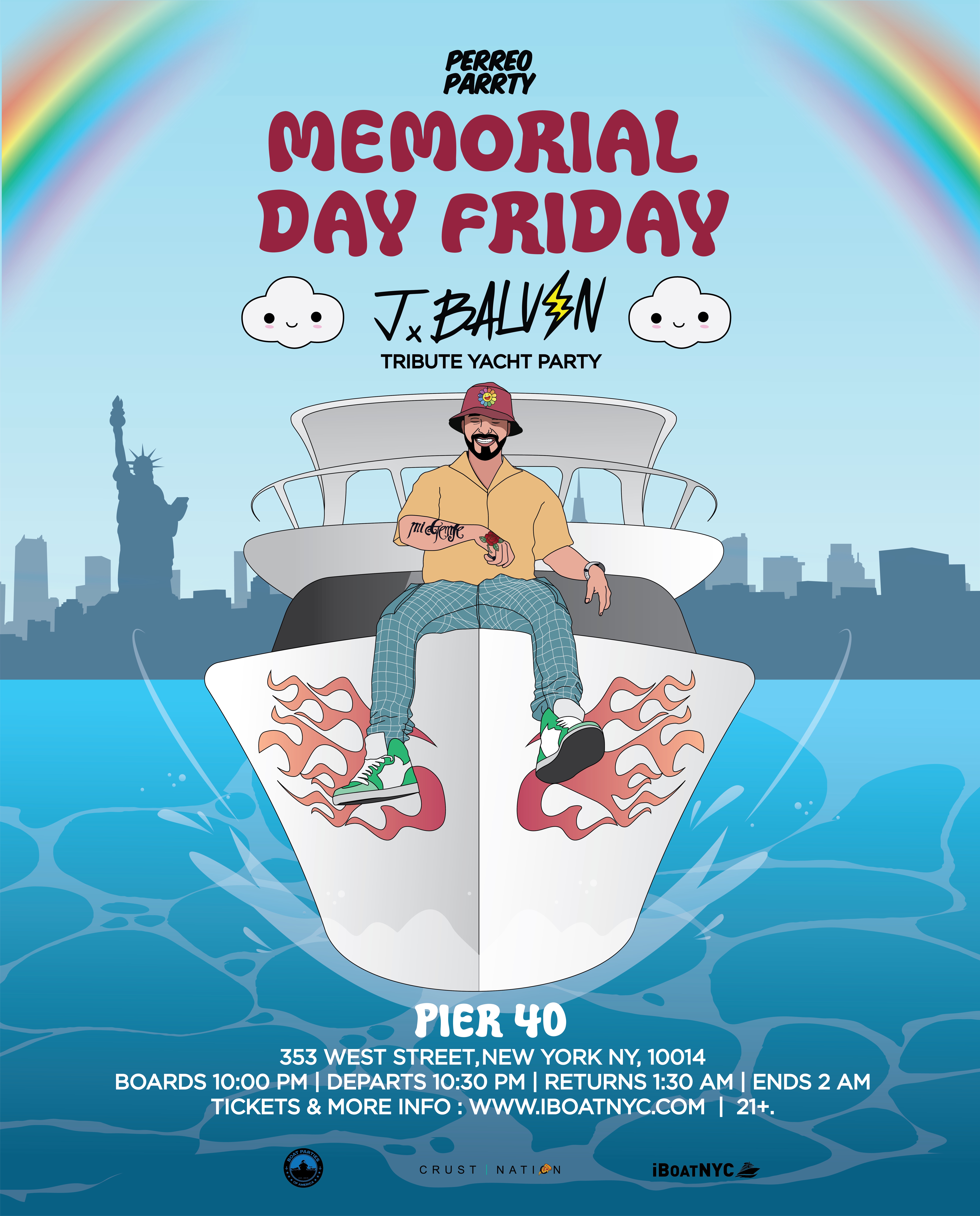 Buy tickets for J BALVIN Tribute Boat Party - Reggaeton on the River Yacht Cruise J BALVIN Tribute Boat Party - Reggaeton on the River Yacht Cruise