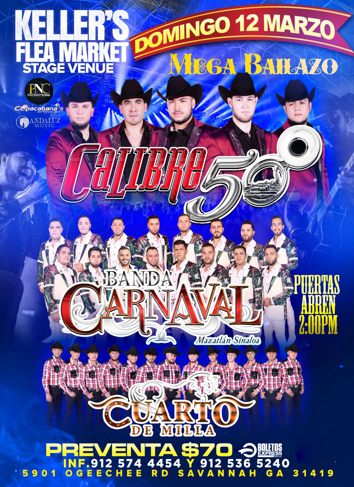 CALIBRE 50 | BANDA CARNAVAL | CUARTO DE MILLA