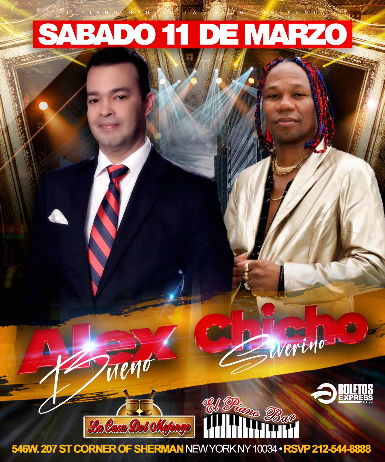 Buy tickets for ALEX BUENO & CHICHO SEVERINO ALEX BUENO & CHICHO SEVERINO
