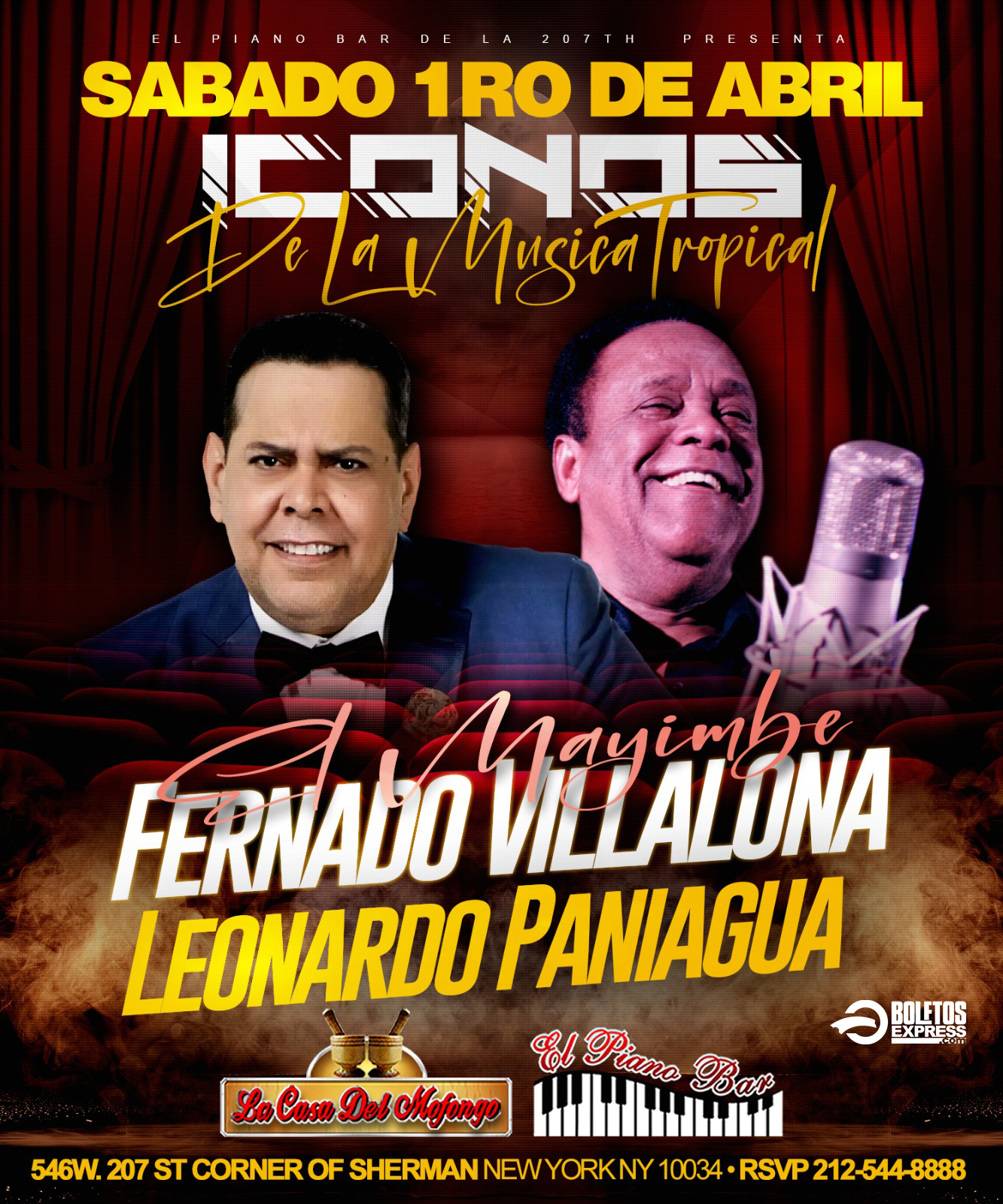 Buy tickets for FERNANDO VILLALONA & LEONARDO PANIAGUA FERNANDO VILLALONA & LEONARDO PANIAGUA