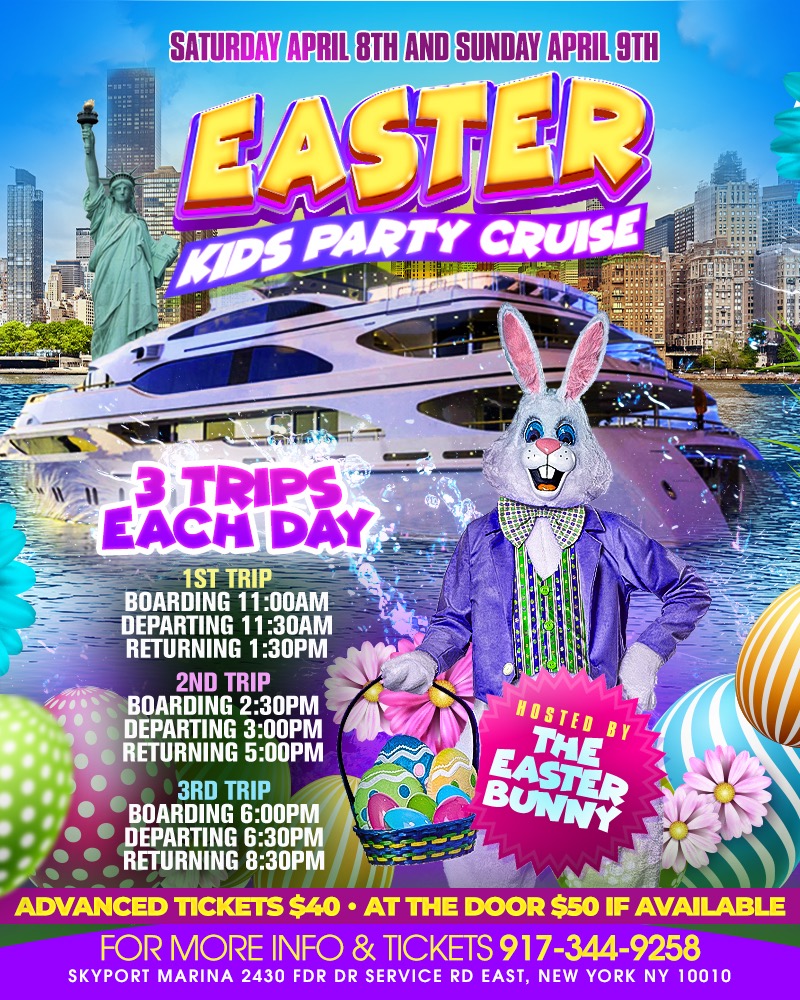 Kids Easter Party Cruise 2023 11am/2:30pm/6pm