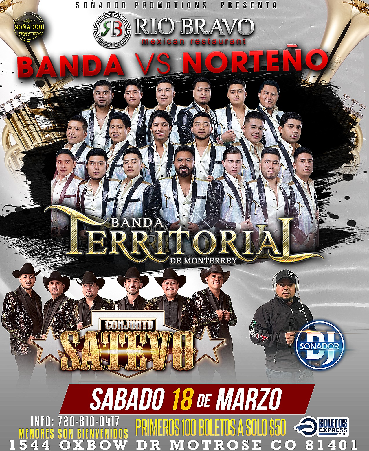 Buy tickets for BANDA TERRITORIAL DE MONTERREY & CONJUNTO SATEVO BANDA TERRITORIAL DE MONTERREY & CONJUNTO SATEVO