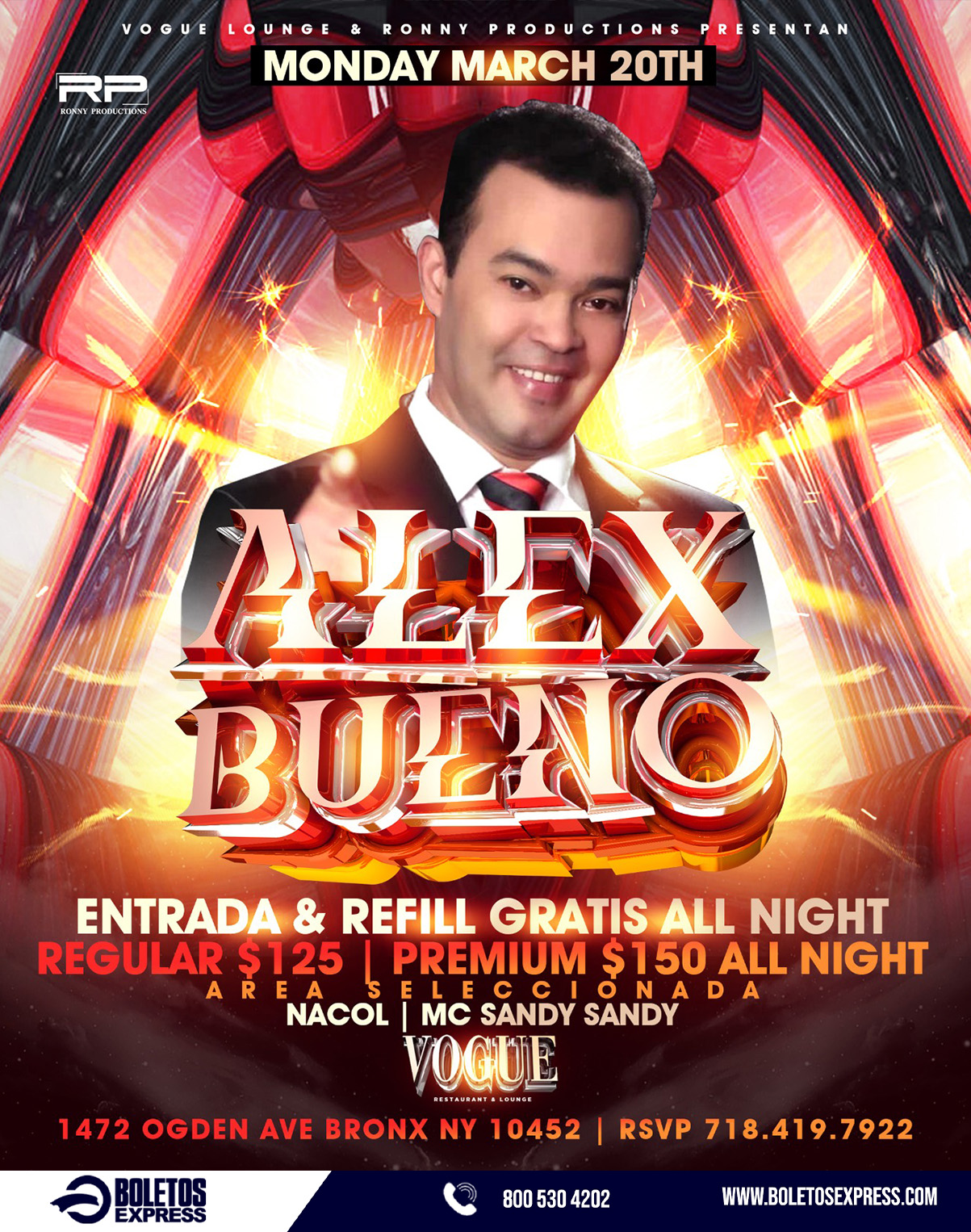 Alex bueno en. Concierto gratis