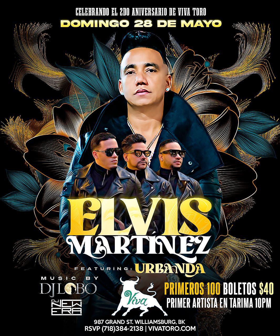 Buy tickets for Elvis Martinez, Urbanda, DJ Lobo, DJ New Era Elvis Martinez, Urbanda, DJ Lobo, DJ New Era