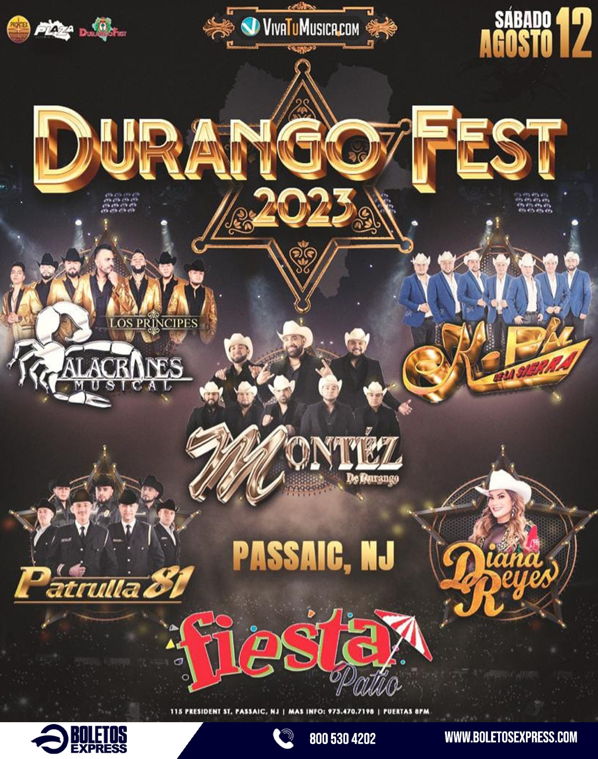 Buy tickets for MONTEZ DE DURANGO, ALACRANES MUSICAL, KPAZ DE LA SIERRA, PATRULLA 81, DIANA REYES MONTEZ DE DURANGO, ALACRANES MUSICAL, KPAZ DE LA SIERRA, PATRULLA 81, DIANA REYES