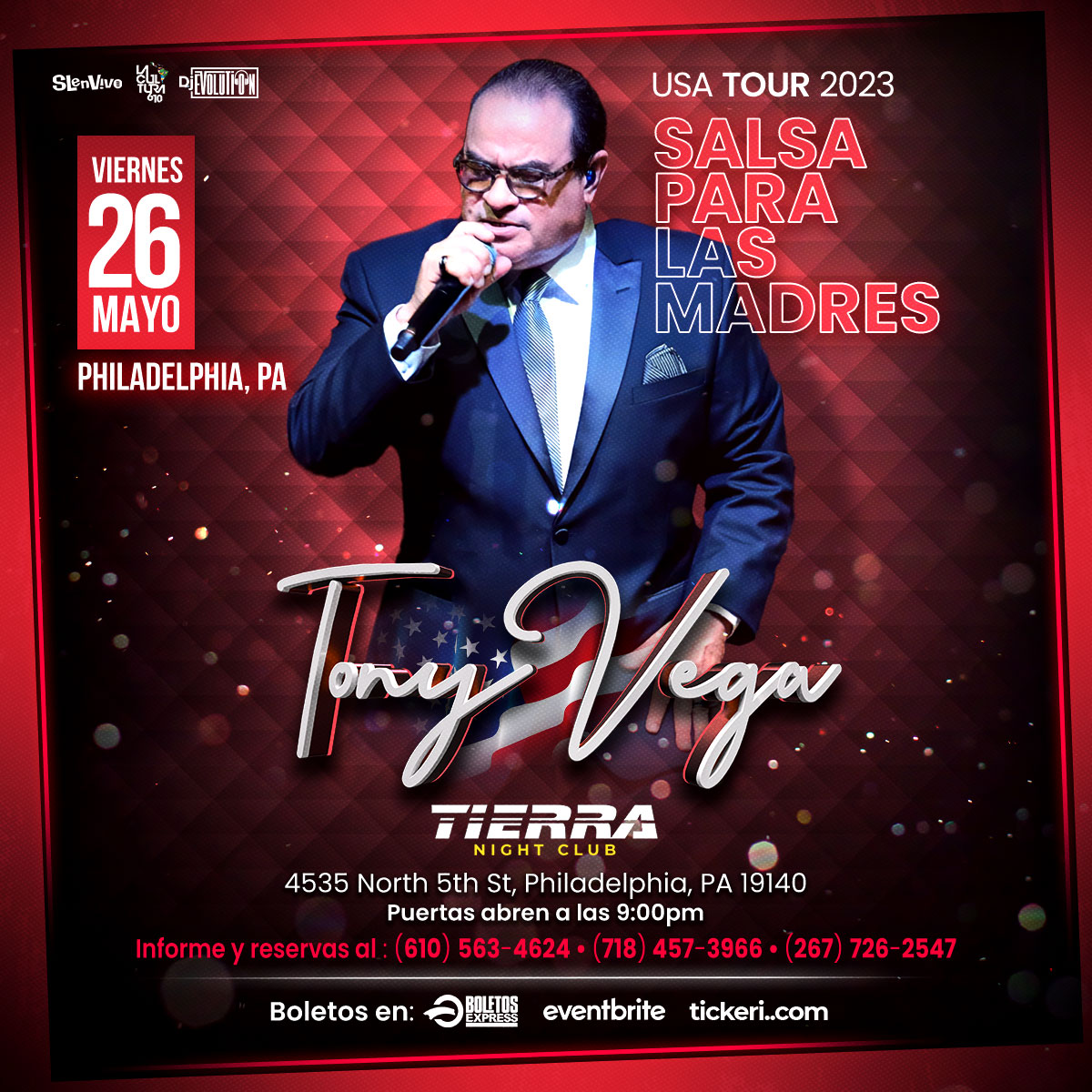 Buy tickets for TONY VEGA EN PENNSYLVANIA TONY VEGA EN PENNSYLVANIA
