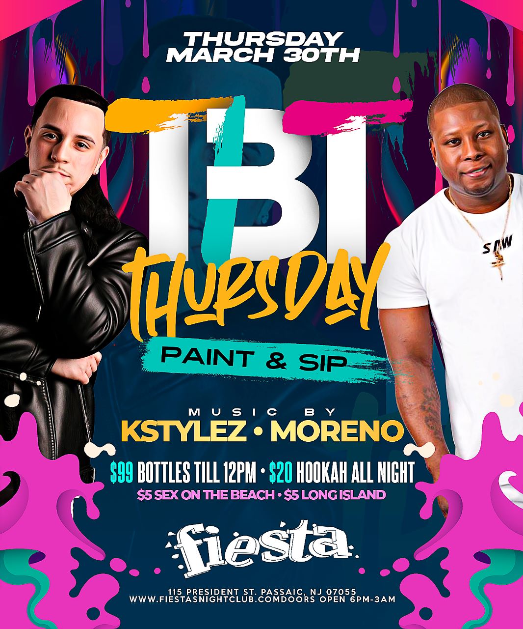 #TBT THURSDAYS PAINT & SIP MUSIC BY: MORENO *KSTYLEZ