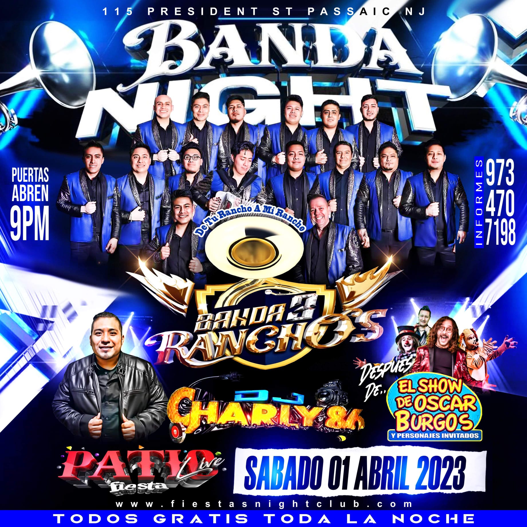 Banda 3 BANDA NIGHT, BANDA 3 RANCHOS Y DJ CHARLY 86 Tickets - BoletosExpress
