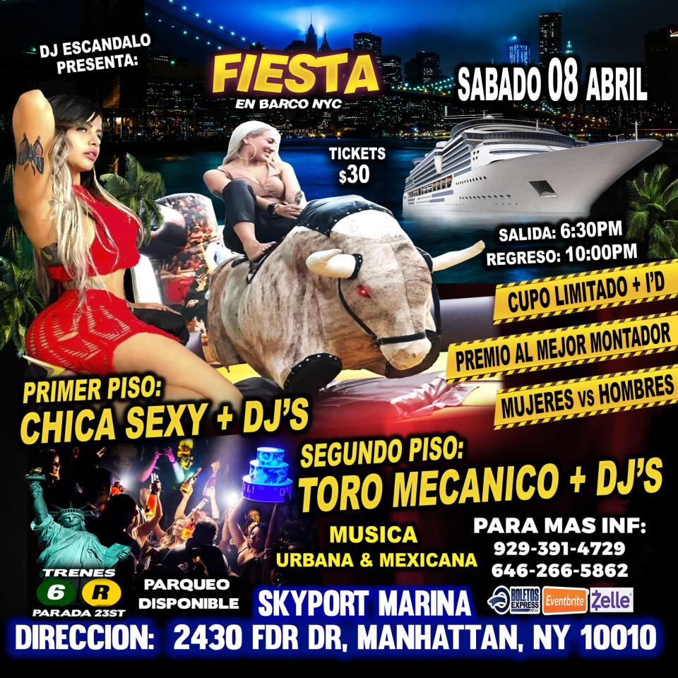Fiesta En Barco + Toro Mecanico + Chica Sexy + Radio Dj's