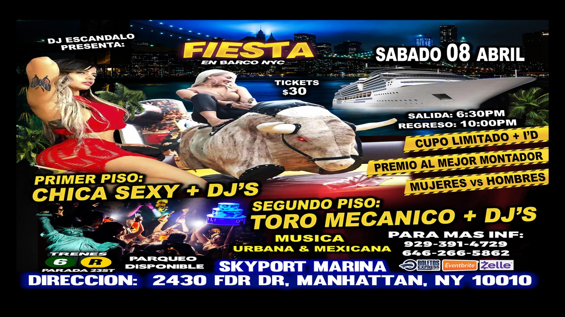 Fiesta En Barco + Toro Mecanico + Chica Sexy + Radio Dj's