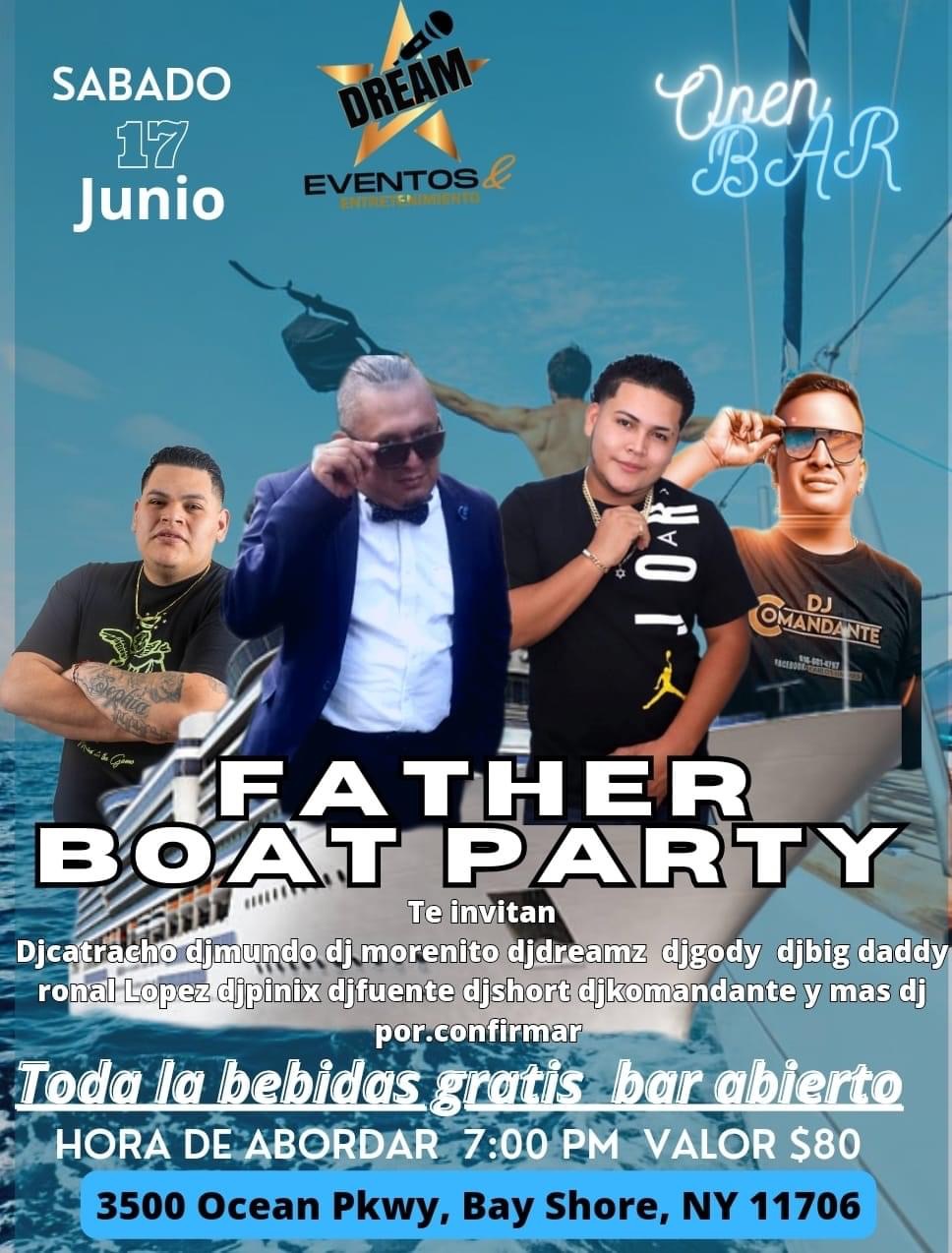 CELEBRANDO EL DIA DEL PADRE / SABADO 17 JUNIO / BARCO EN SUFFOLK LONG ISLAND NY