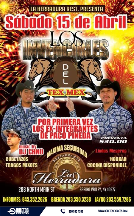 Buy tickets for LOS INVENCIBLES DEL TEX MEX LOS INVENCIBLES DEL TEX MEX