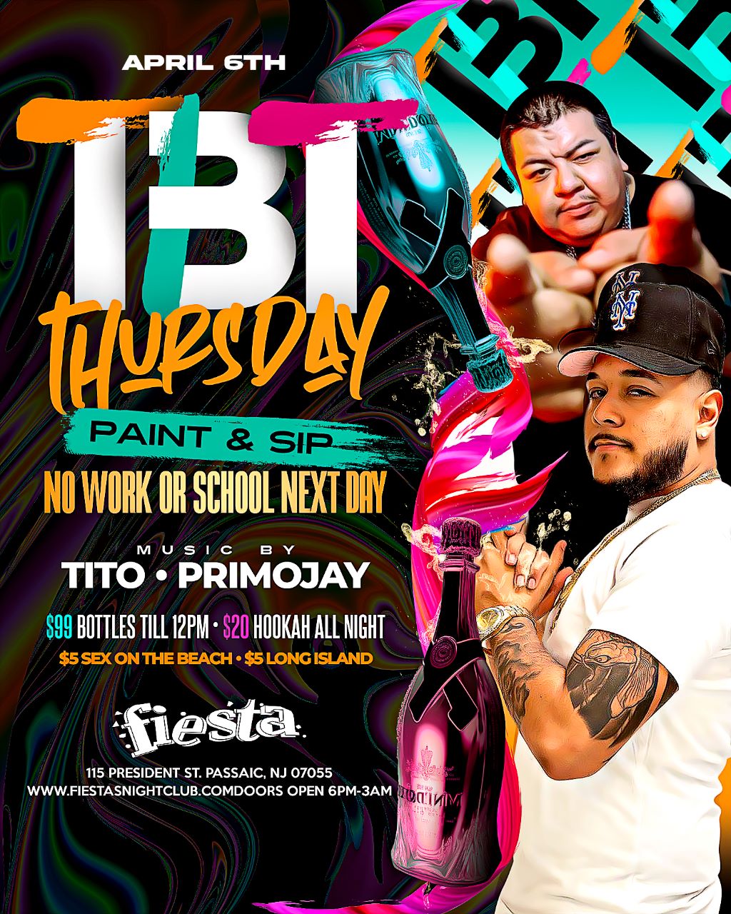 Buy tickets for TBT THURSDAY PAINT & SIP MUSIC BY: DJ TITO-PRIMOJAY TBT THURSDAY PAINT & SIP MUSIC BY: DJ TITO-PRIMOJAY