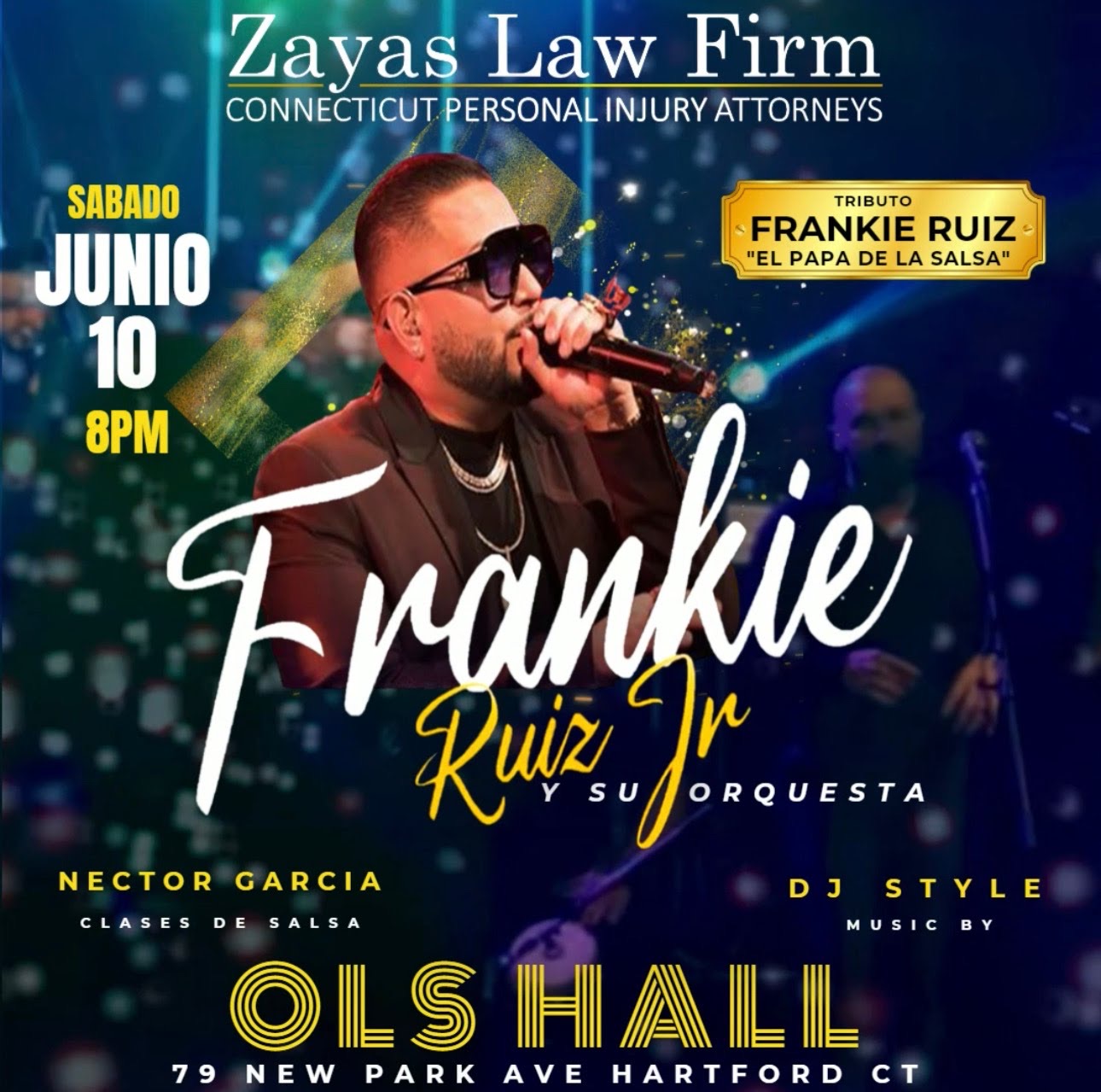 Frankie Ruiz Jr y su Orquesta “El Hijo de la Salsa” cantando los éxitos de su padre, “El Papa de la Salsa” Frankie Ruiz