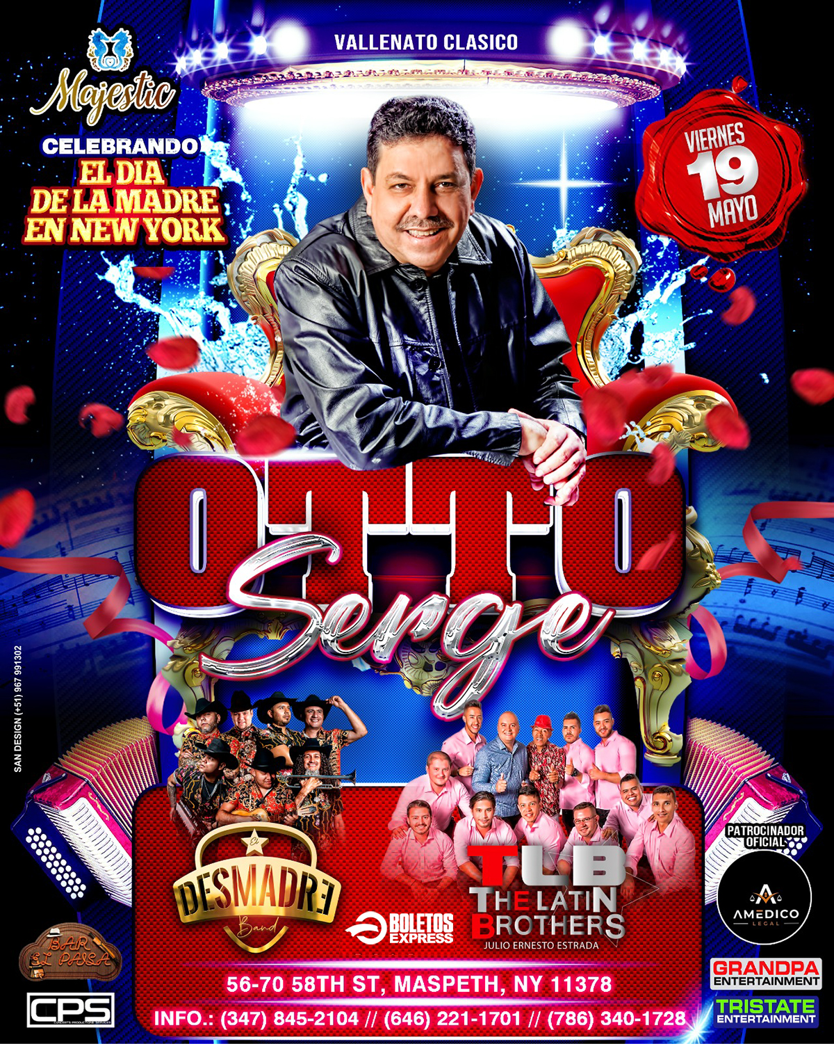 Buy tickets for OTTO SERGE, THE LATIN BROTHERS, EL DESMADRE BAND OTTO SERGE, THE LATIN BROTHERS, EL DESMADRE BAND