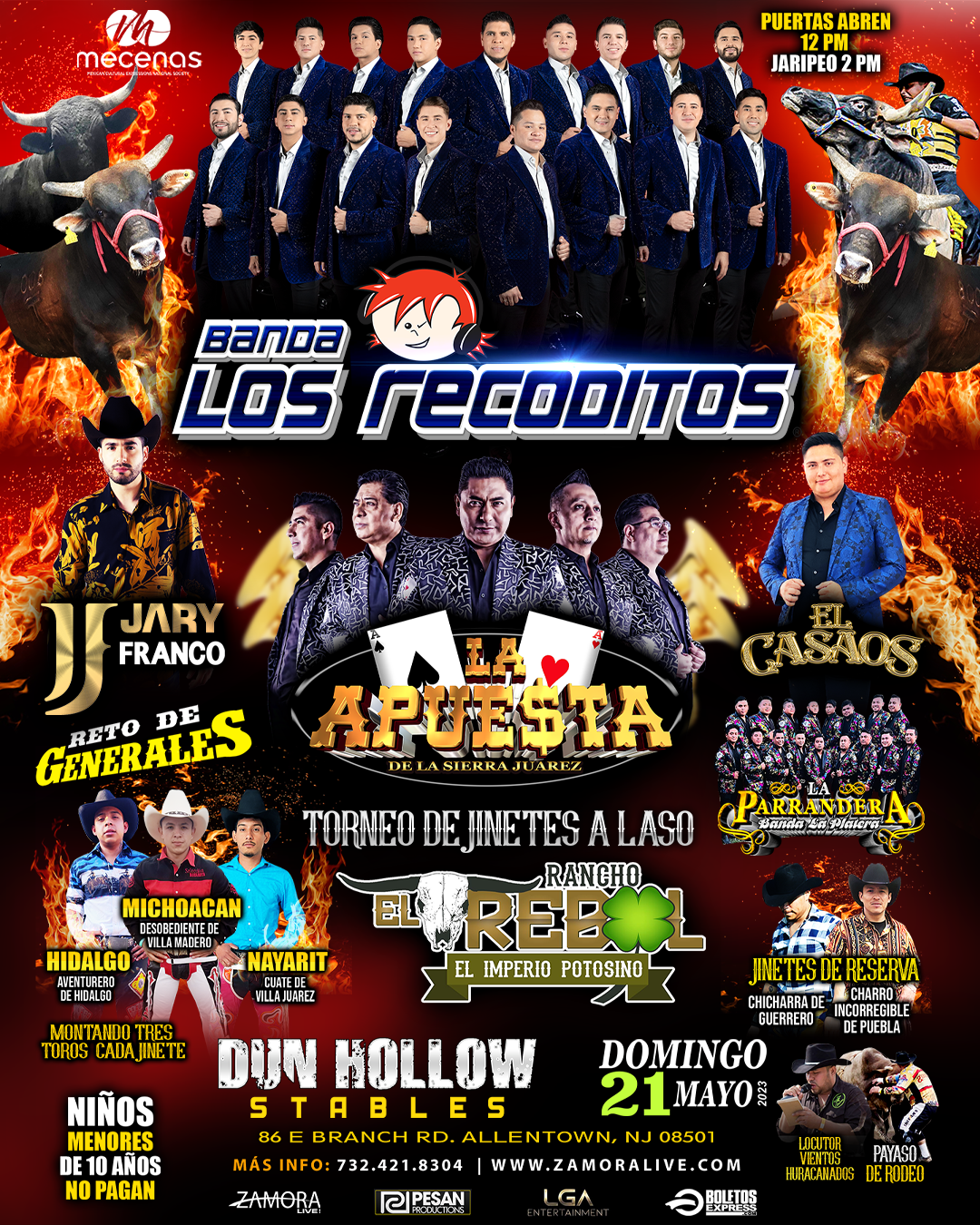 Buy tickets for La Apuesta • Banda Los Recoditos • Rancho el Trebol en Dun Hollow Stables (Jaripeo) La Apuesta • Banda Los Recoditos • Rancho el Trebol en Dun Hollow Stables (Jaripeo)