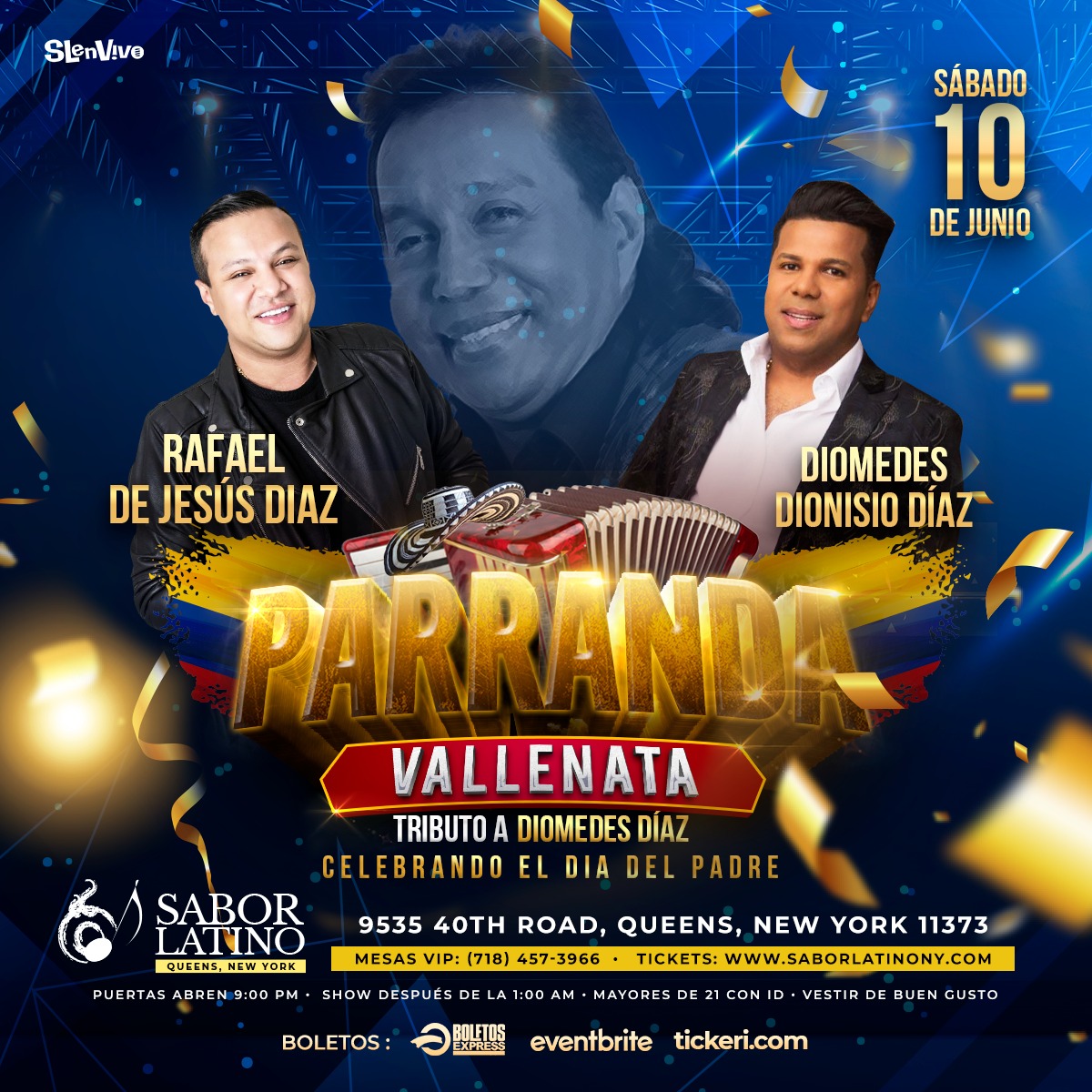 Buy tickets for Rafael de Jesus Diaz & Diomedes Dionisio Diaz EN NEW YORK Rafael de Jesus Diaz & Diomedes Dionisio Diaz EN NEW YORK