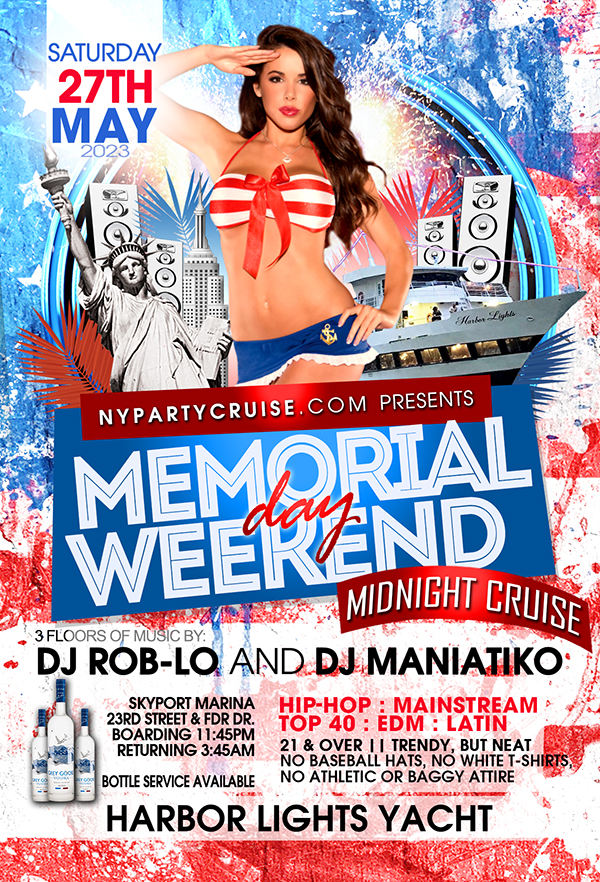 Buy tickets for Memorial Day Weekend Midnight Cruise - Harbor Lights Yacht Memorial Day Weekend Midnight Cruise - Harbor Lights Yacht