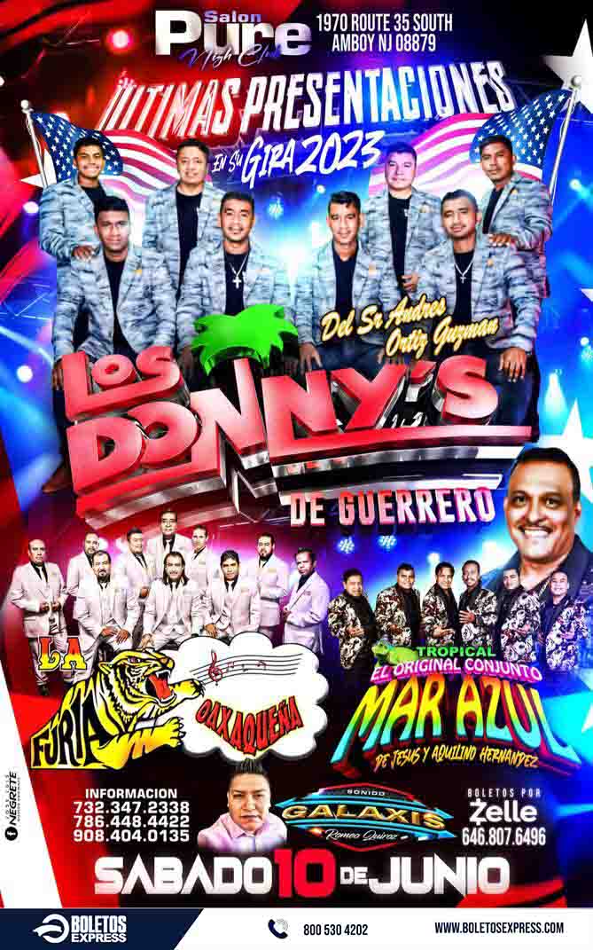 Buy tickets for LOS DONNY'S DE GUERRERO | LA FUERIA OAXAQUEÑA | TROPICAL MAR AZUL LOS DONNY'S DE GUERRERO | LA FUERIA OAXAQUEÑA | TROPICAL MAR AZUL