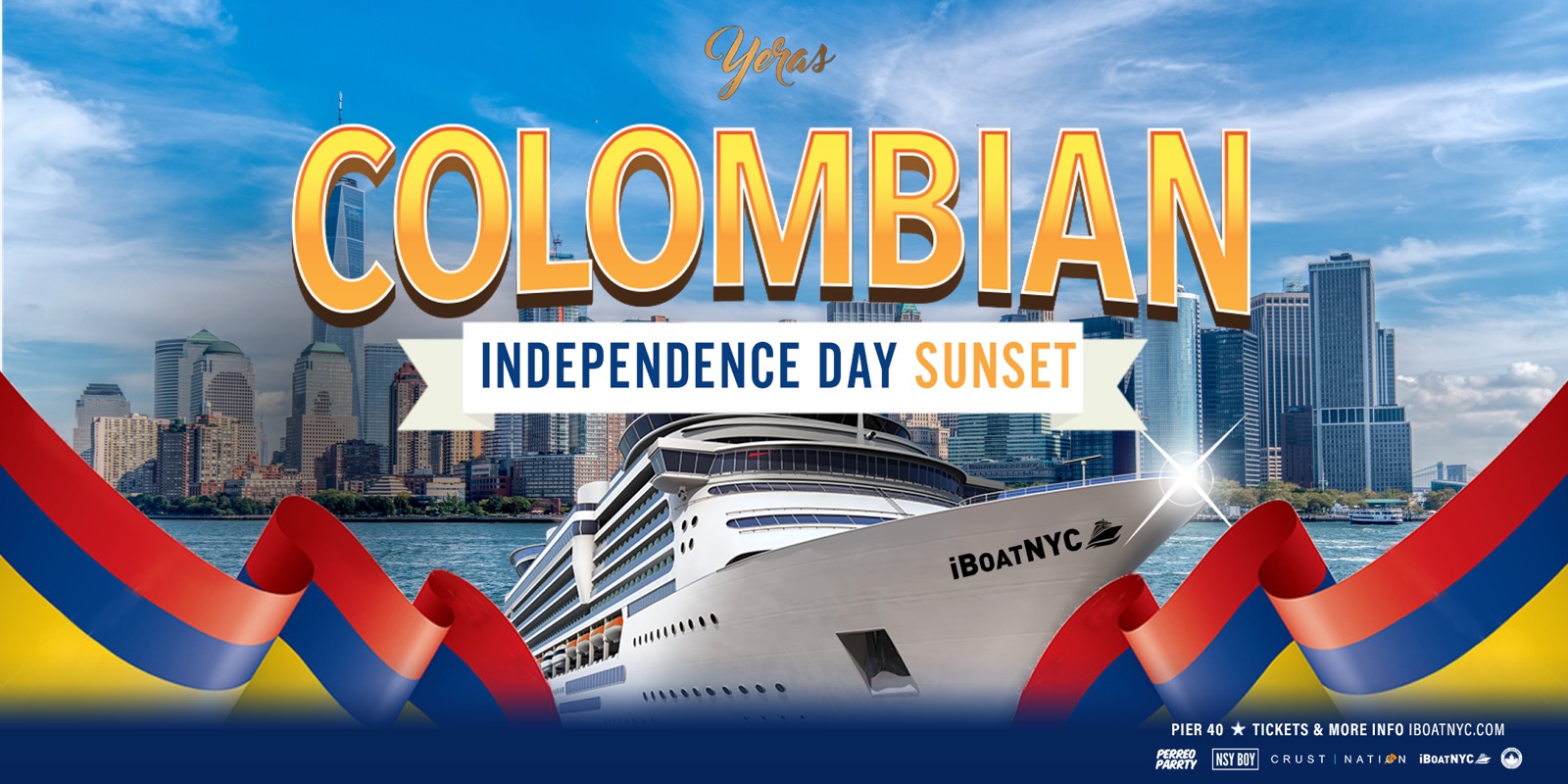 Colombian Independence Day Sunset Party Cruise