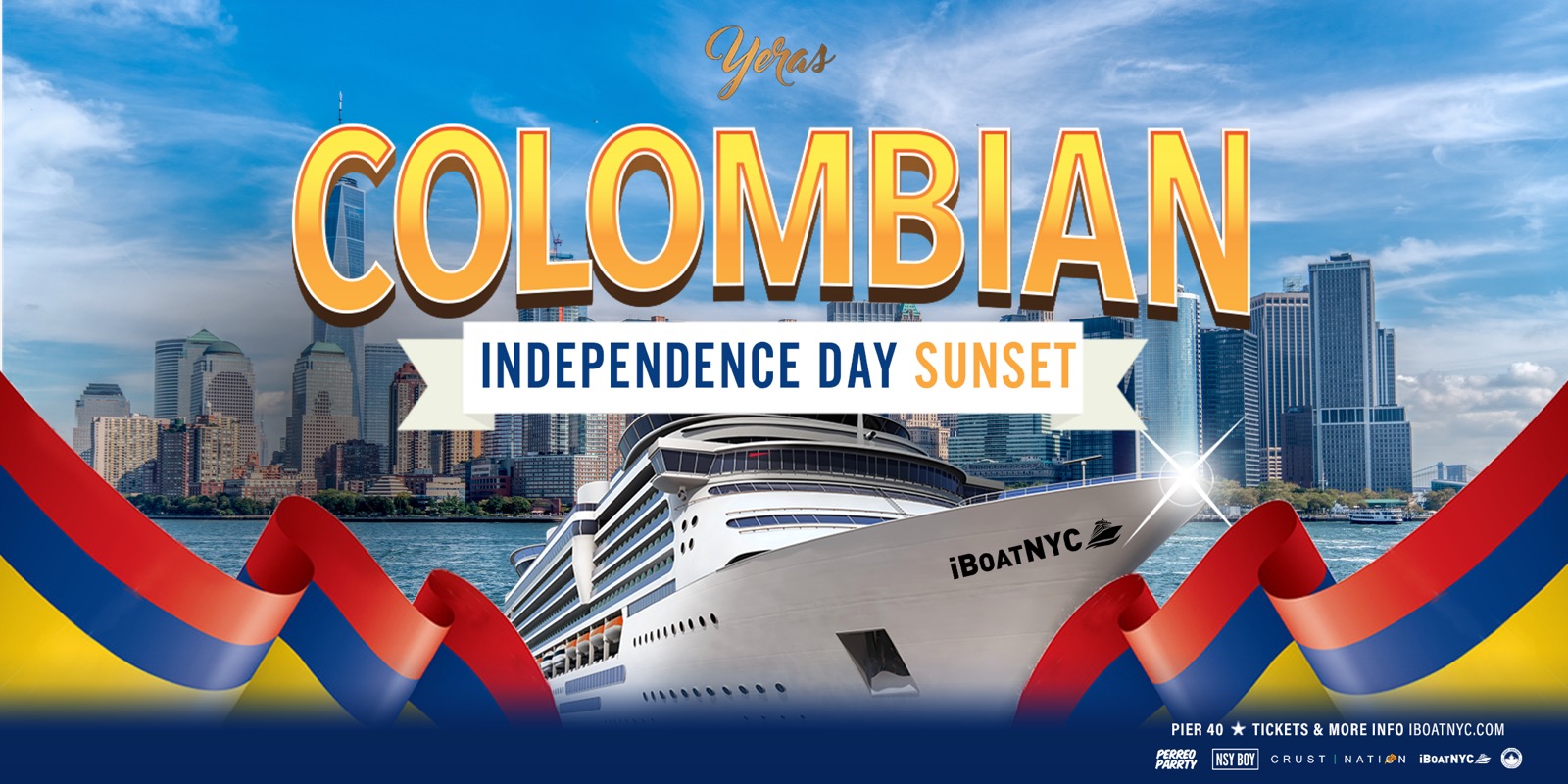 Buy tickets for Colombian Independence Day Sunset Party Cruise Colombian Independence Day Sunset Party Cruise