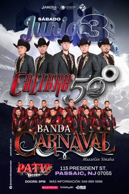 Buy tickets for CALIBRE 50 Y BANDA CARNAVAL CALIBRE 50 Y BANDA CARNAVAL