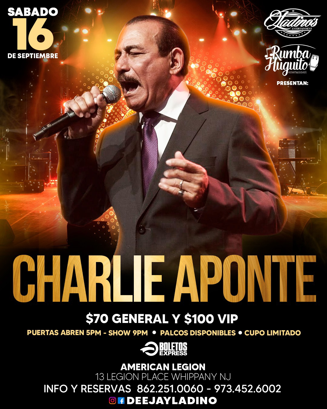 Buy tickets for CHARLIE APONTE CHARLIE APONTE