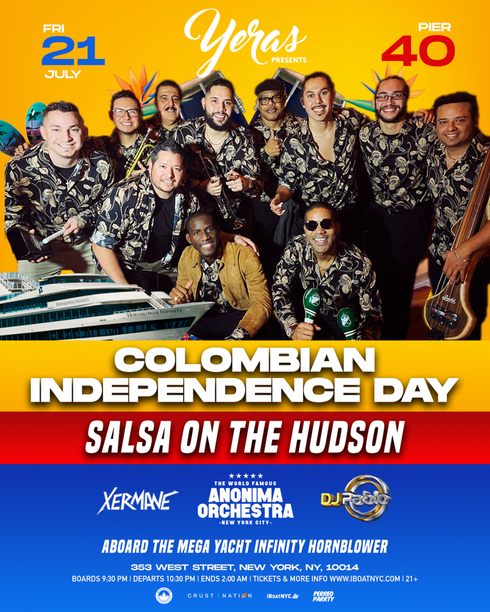 Buy tickets for Colombian Independence Day Party | ANONIMA ORCHESTRA Salsa Band Colombian Independence Day Party | ANONIMA ORCHESTRA Salsa Band