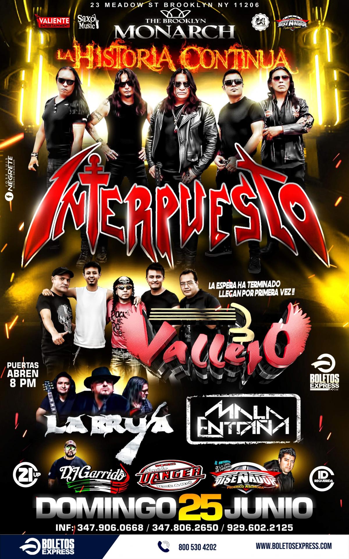 Buy tickets for INTERPUESTO | 3 VALLEJO | LA BRUJA | MALA ENTRAÑA INTERPUESTO | 3 VALLEJO | LA BRUJA | MALA ENTRAÑA