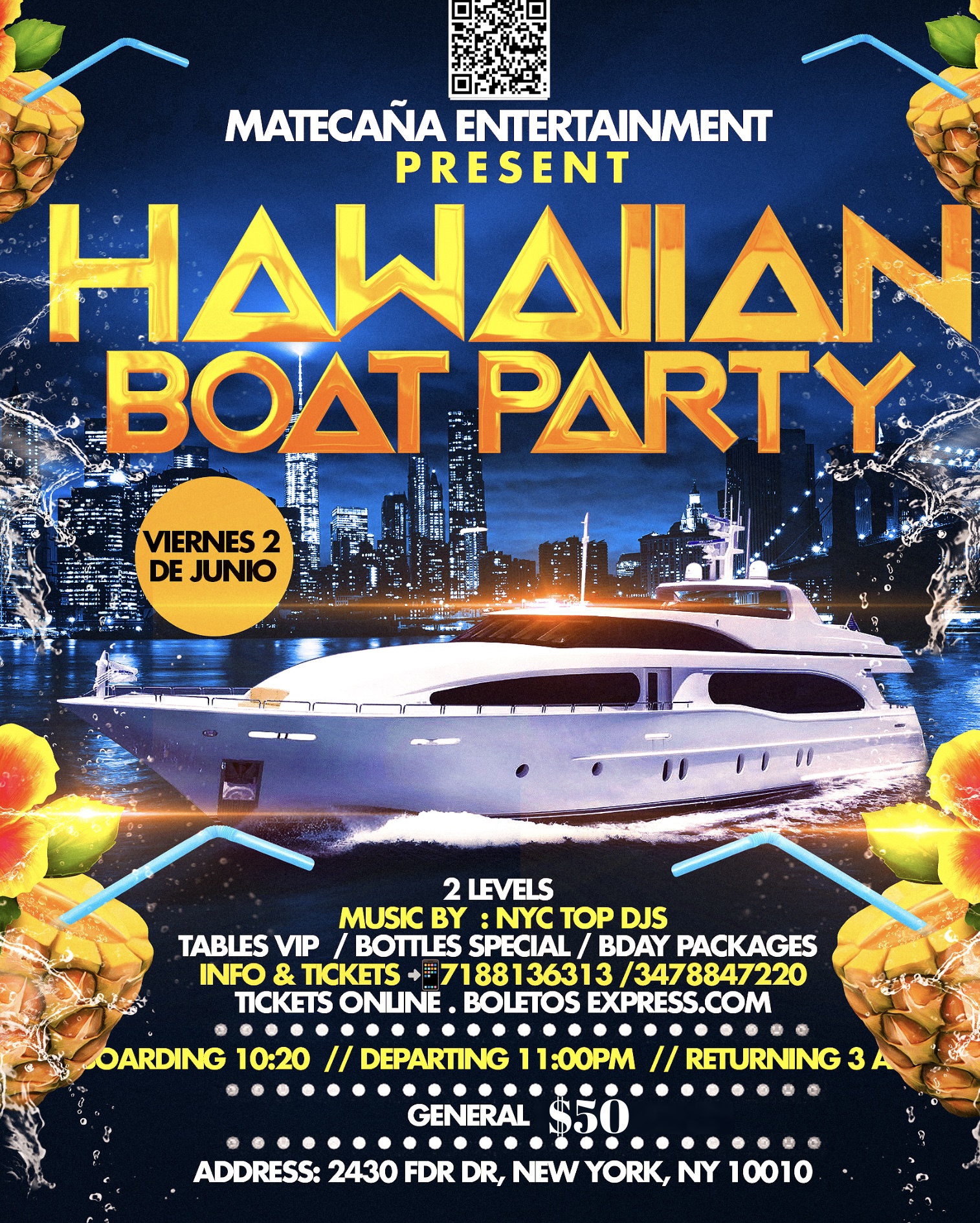 Buy tickets for HAWAIIAN BOAT PARTY HAWAIIAN BOAT PARTY