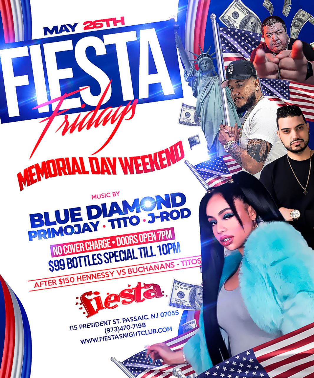 Buy tickets for BLUE DIAMOND, PRIMOJAY, TITO, J-ROD; MEMORIAL DAY WEEKEND BLUE DIAMOND, PRIMOJAY, TITO, J-ROD; MEMORIAL DAY WEEKEND