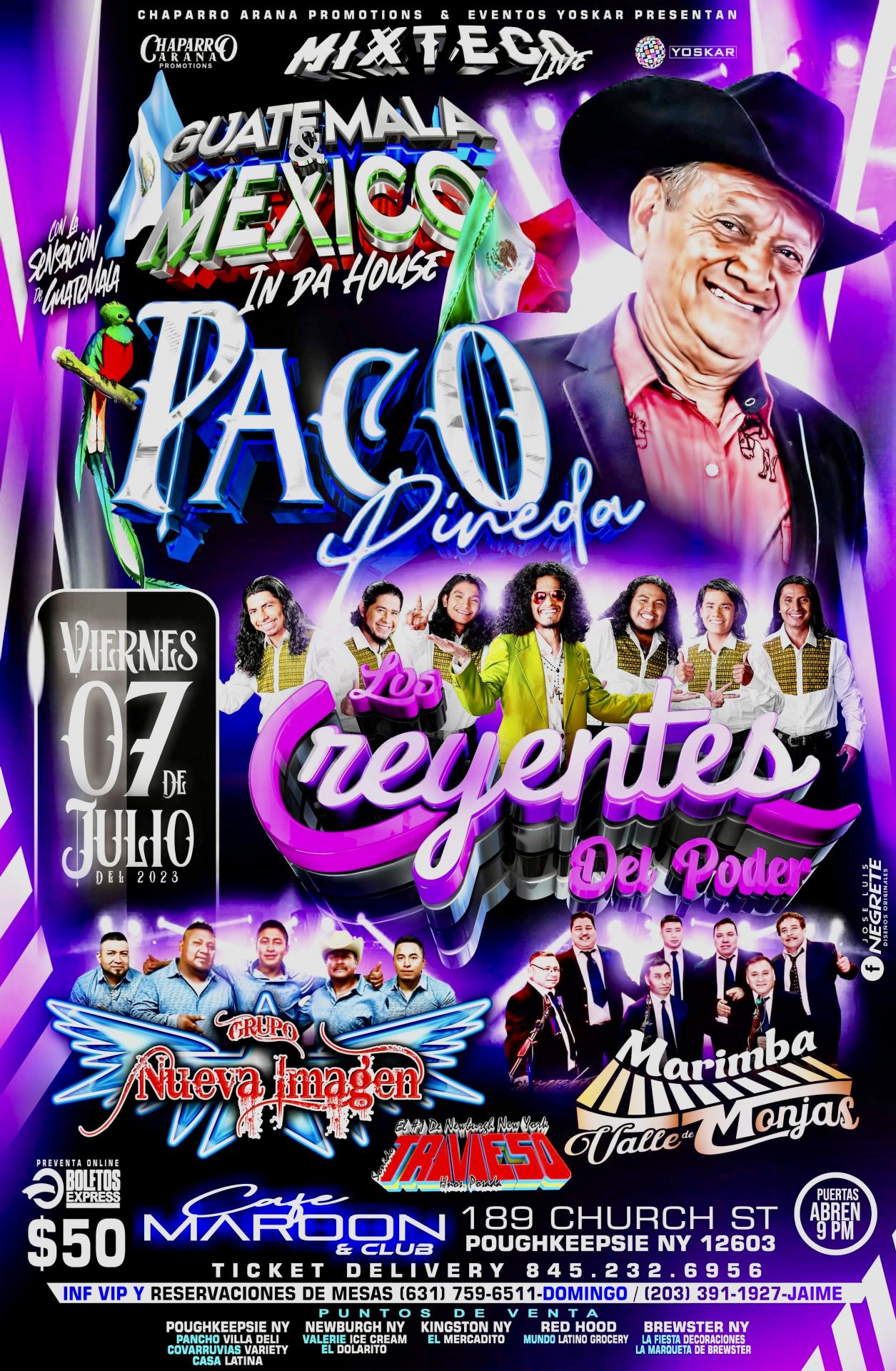 Buy tickets for PACO PINEDA & LOS CREYENTES DEL PODER PACO PINEDA & LOS CREYENTES DEL PODER