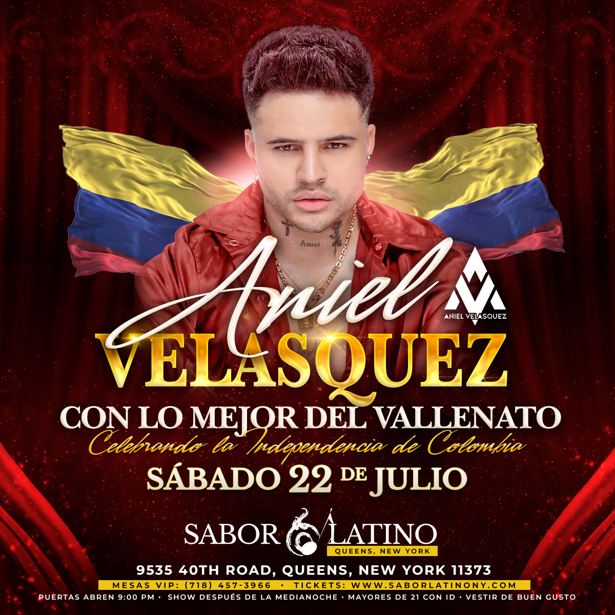 ANIEL VELASQUEZ CON LO MEJOR DEL VALLENATO ! NEW YORK