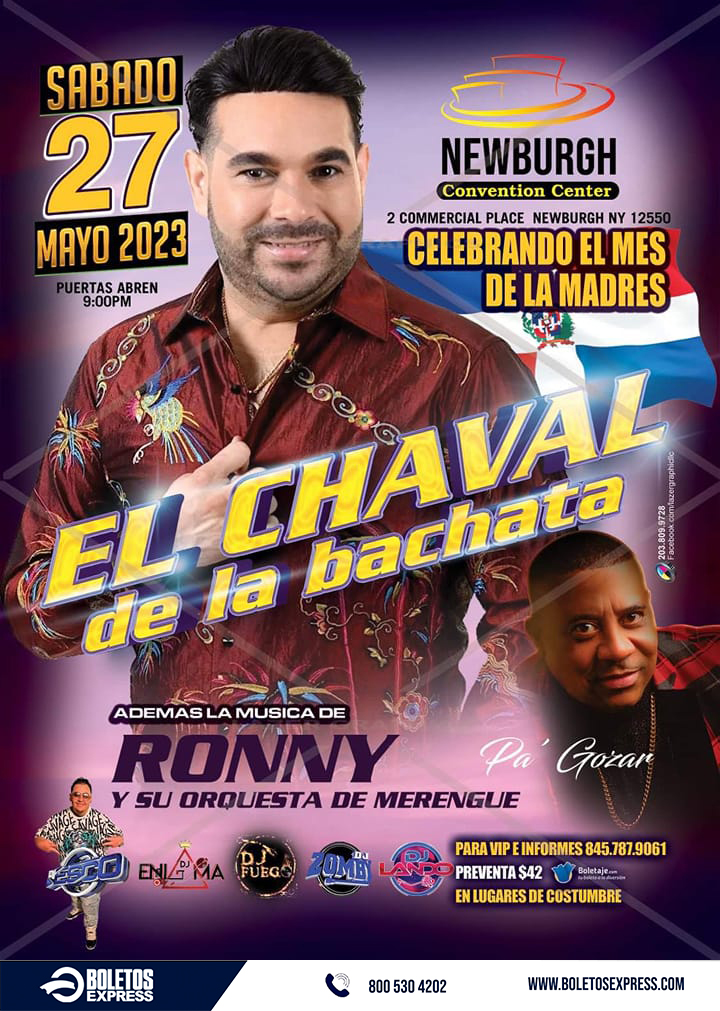 Buy tickets for El Chaval de la Bachata y Ronny en Newburgh El Chaval de la Bachata y Ronny en Newburgh