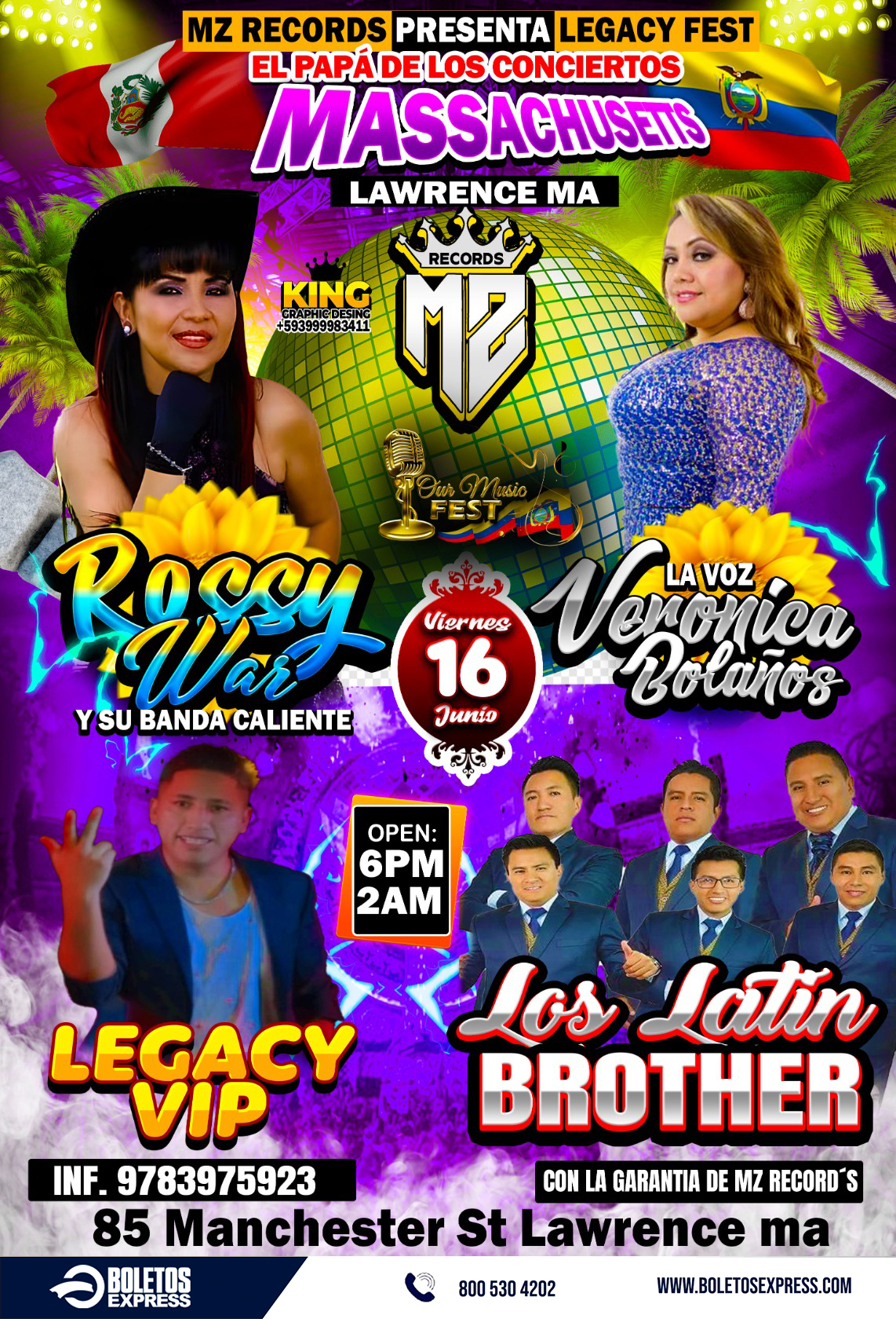 Buy tickets for ROSSY WAR, VERONICA BOLAÑOS, LOS LATIN BROTHERS ROSSY WAR, VERONICA BOLAÑOS, LOS LATIN BROTHERS