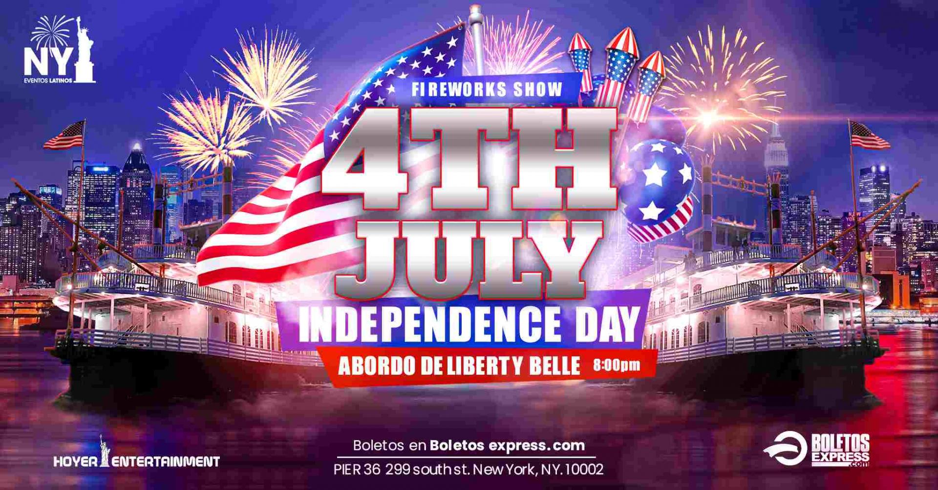 4th of July Fireworks Cruise aboard the Liberty Belle