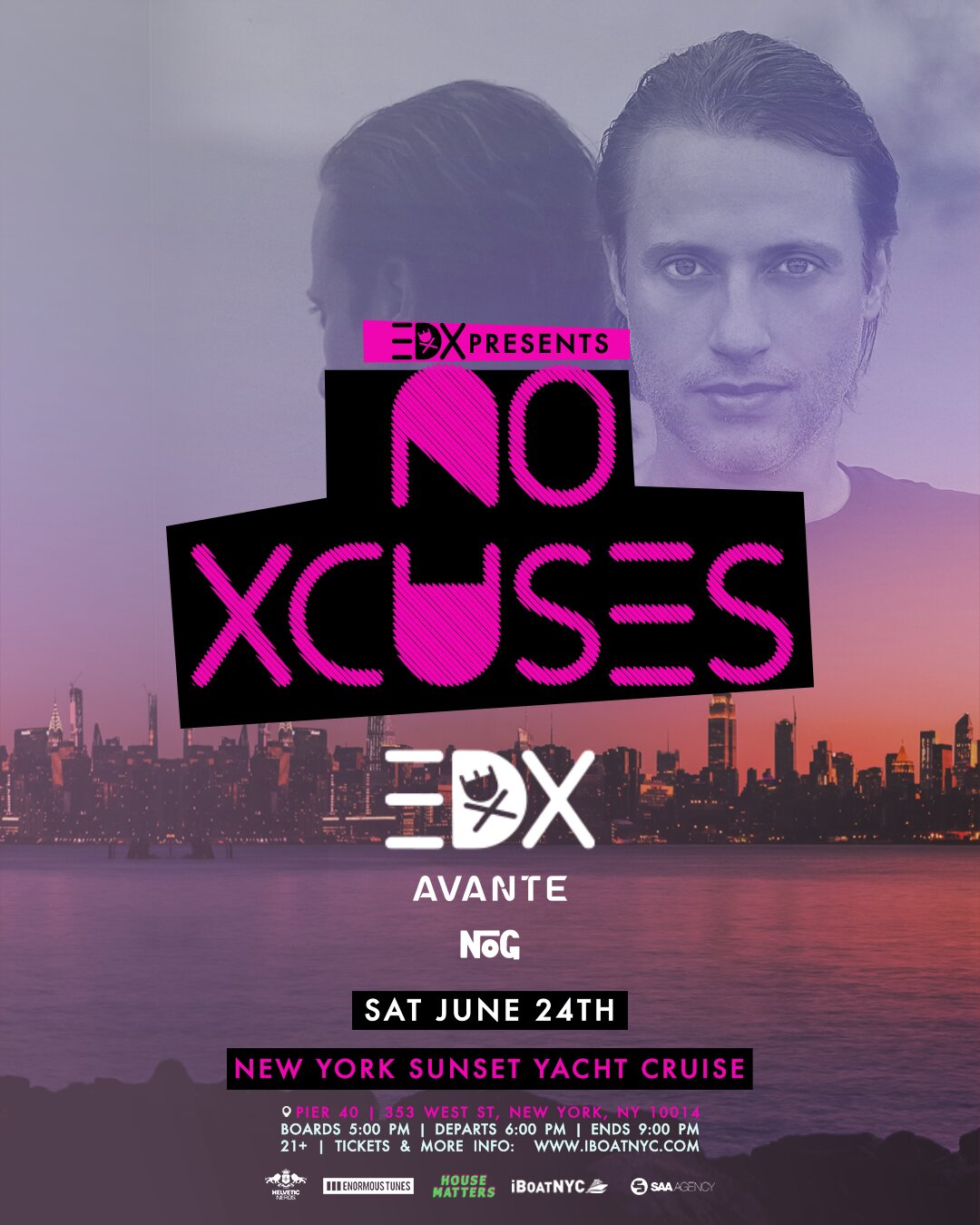 EDX Presents NO XCUSES Sunset Yacht Cruise