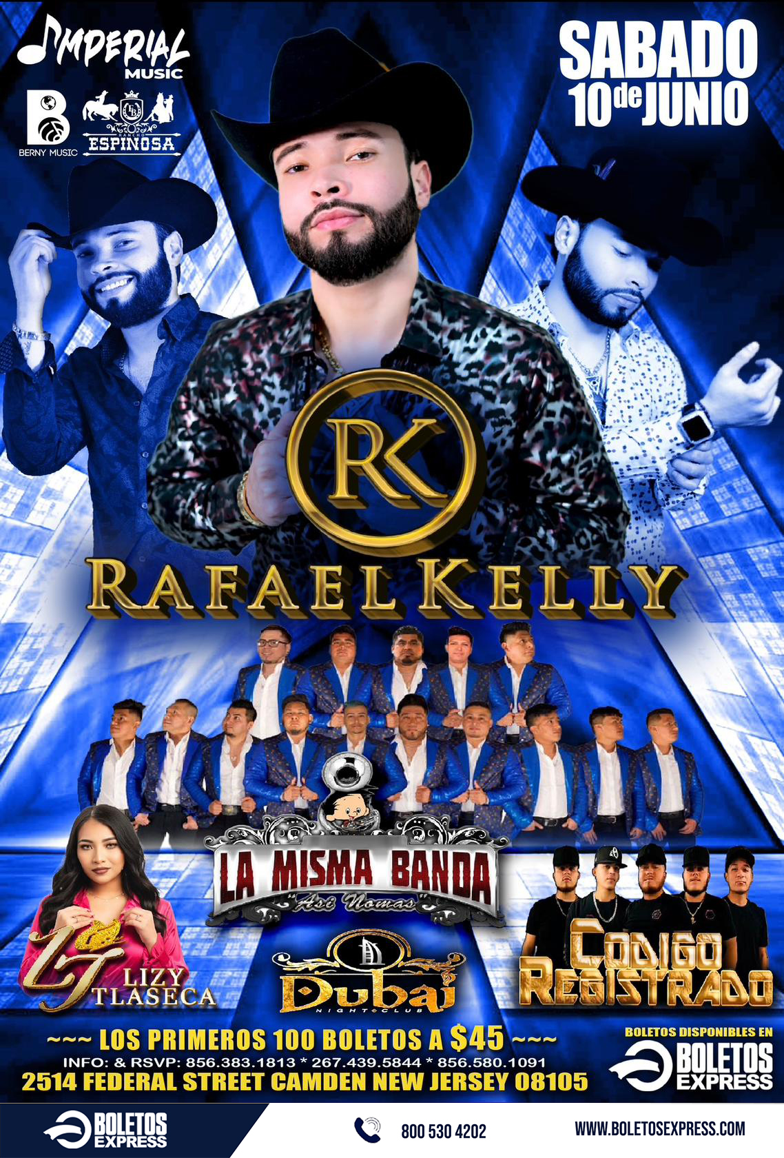Buy tickets for RAFAEL KELLY & LA MISMA BANDA RAFAEL KELLY & LA MISMA BANDA