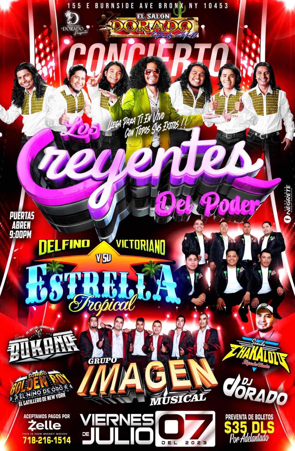 LOS CREYENTES DEL PODER, DELFINO VICTORIANO Y SU ESTRELLA TROPICAL & GRUPO IMAGEN TROPICAL