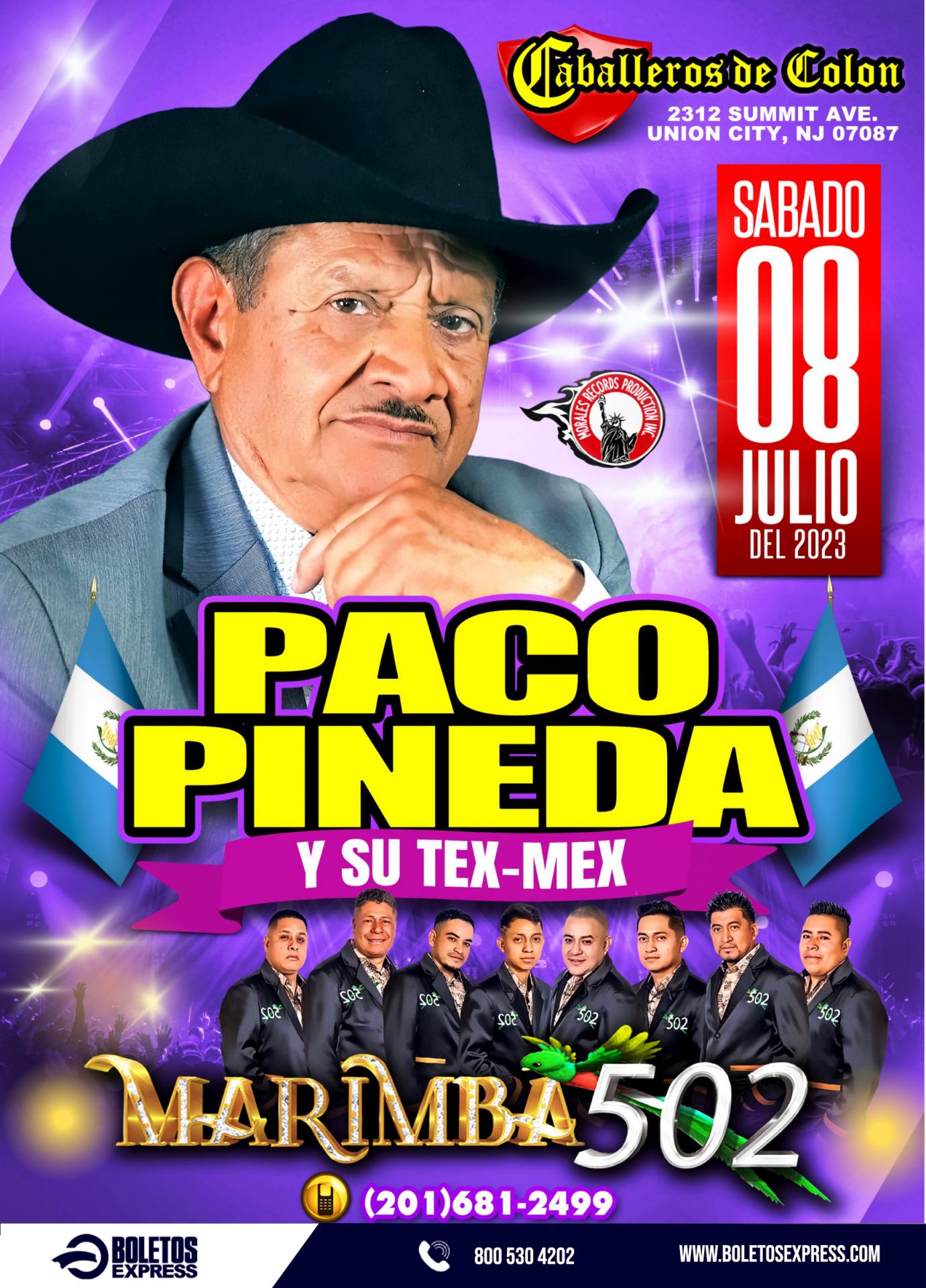 Buy tickets for PACO PINEDA Y SU TEX MEX PACO PINEDA Y SU TEX MEX