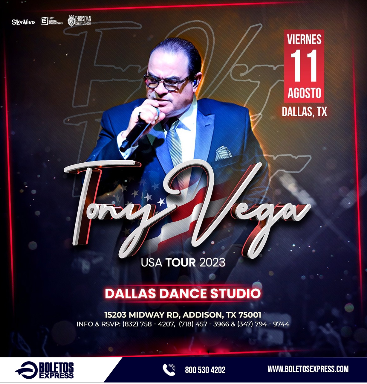 Buy tickets for TONY VEGA ! EN DALLAS, TX TONY VEGA ! EN DALLAS, TX