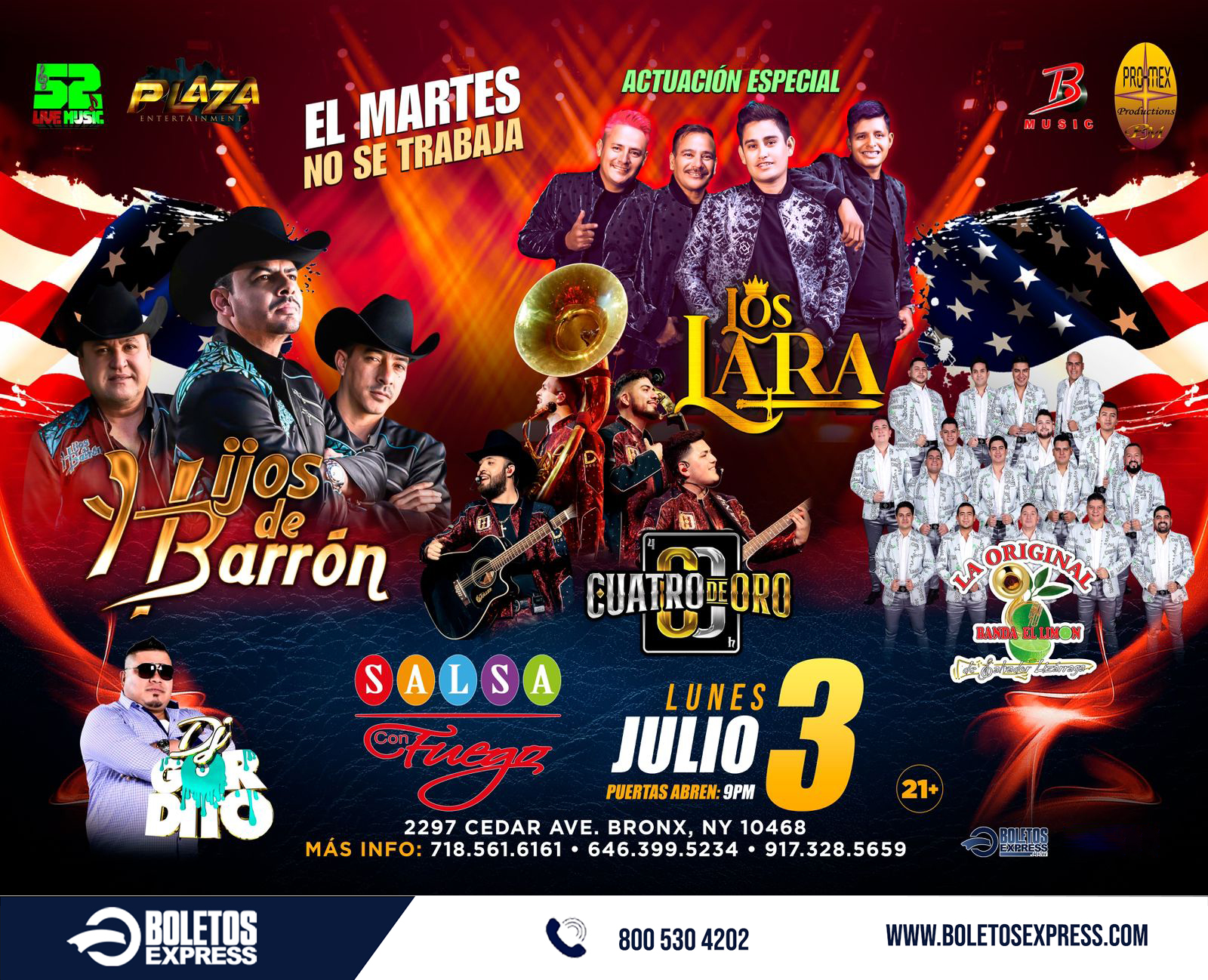 HIJOS DE BARRON LOS LARA CUATRO DE ORO LA ORIGINAL BANDA EL LIMON