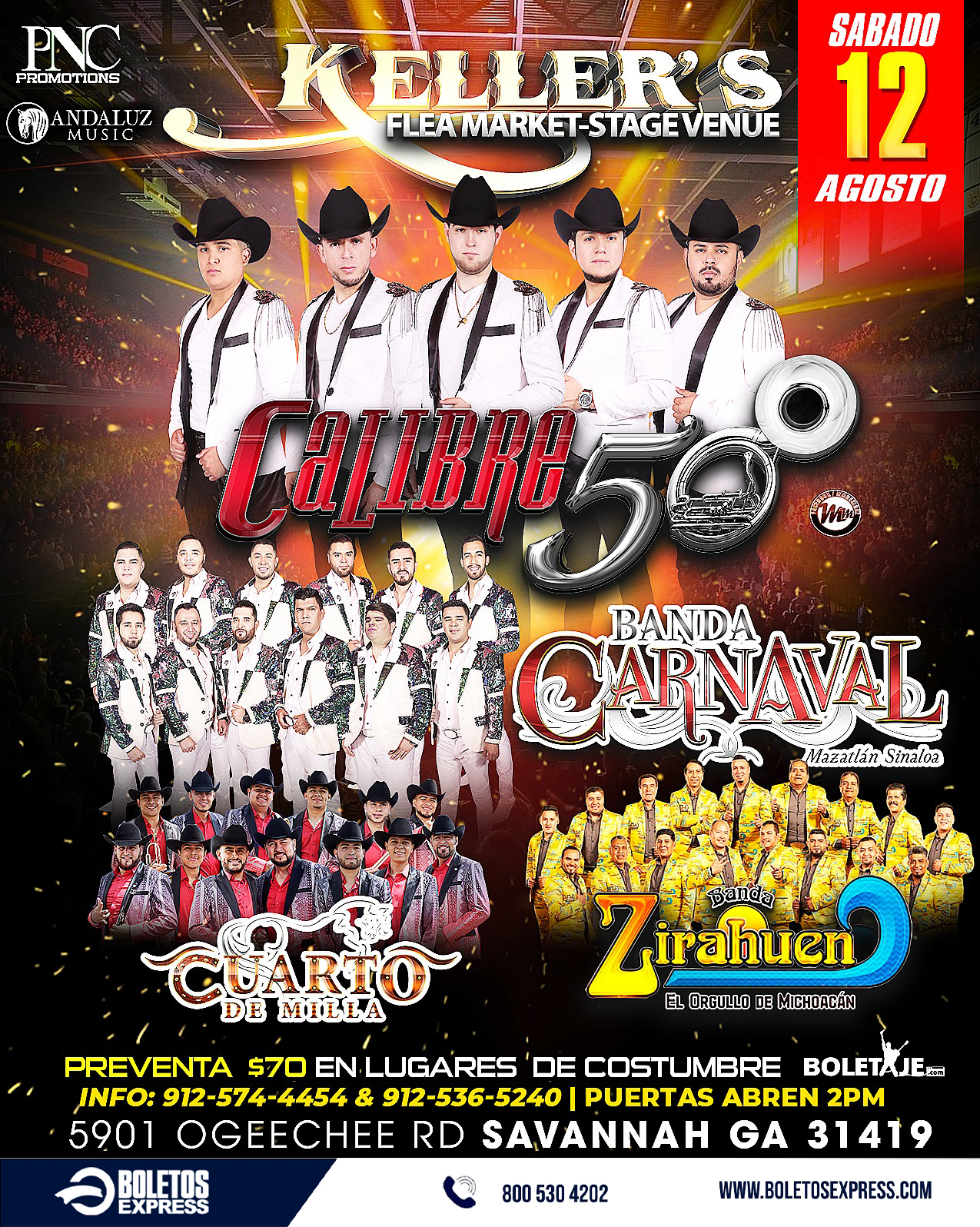 Buy tickets for CALIBRE 50 | CUARTO DE MILLA | BANDA CARNAVAL | BANDA ZIRAHUEN CALIBRE 50 | CUARTO DE MILLA | BANDA CARNAVAL | BANDA ZIRAHUEN