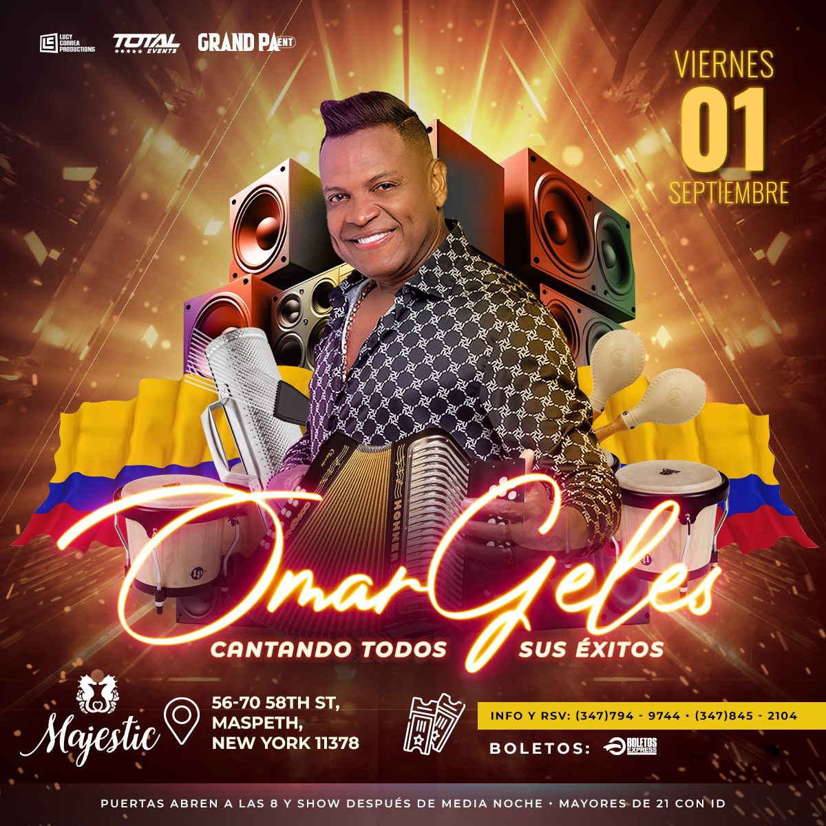 Buy tickets for OMAR GELES !!! EN NEW YORK OMAR GELES !!! EN NEW YORK