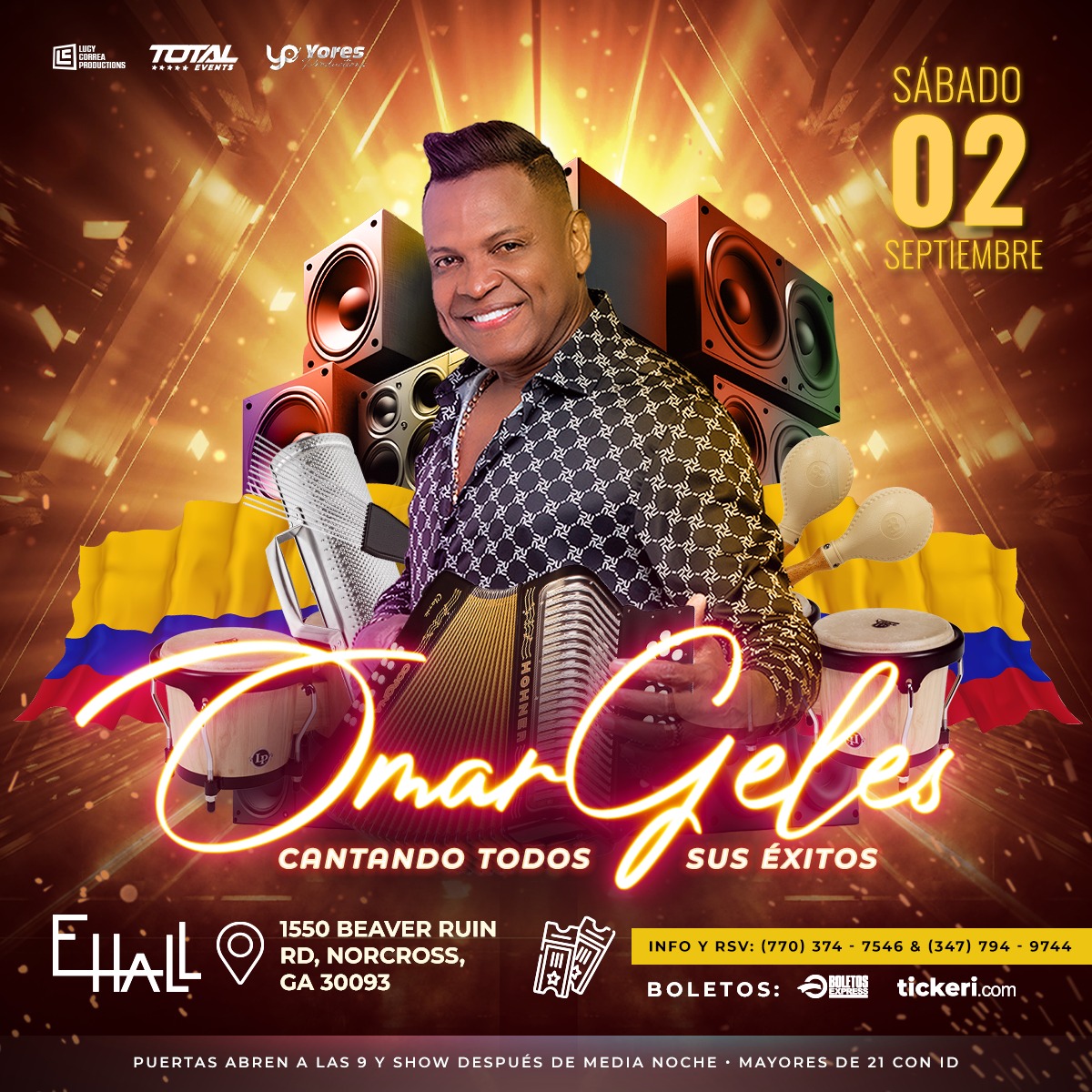 Buy tickets for OMAR GELES !!! EN ATLANTA,GA OMAR GELES !!! EN ATLANTA,GA