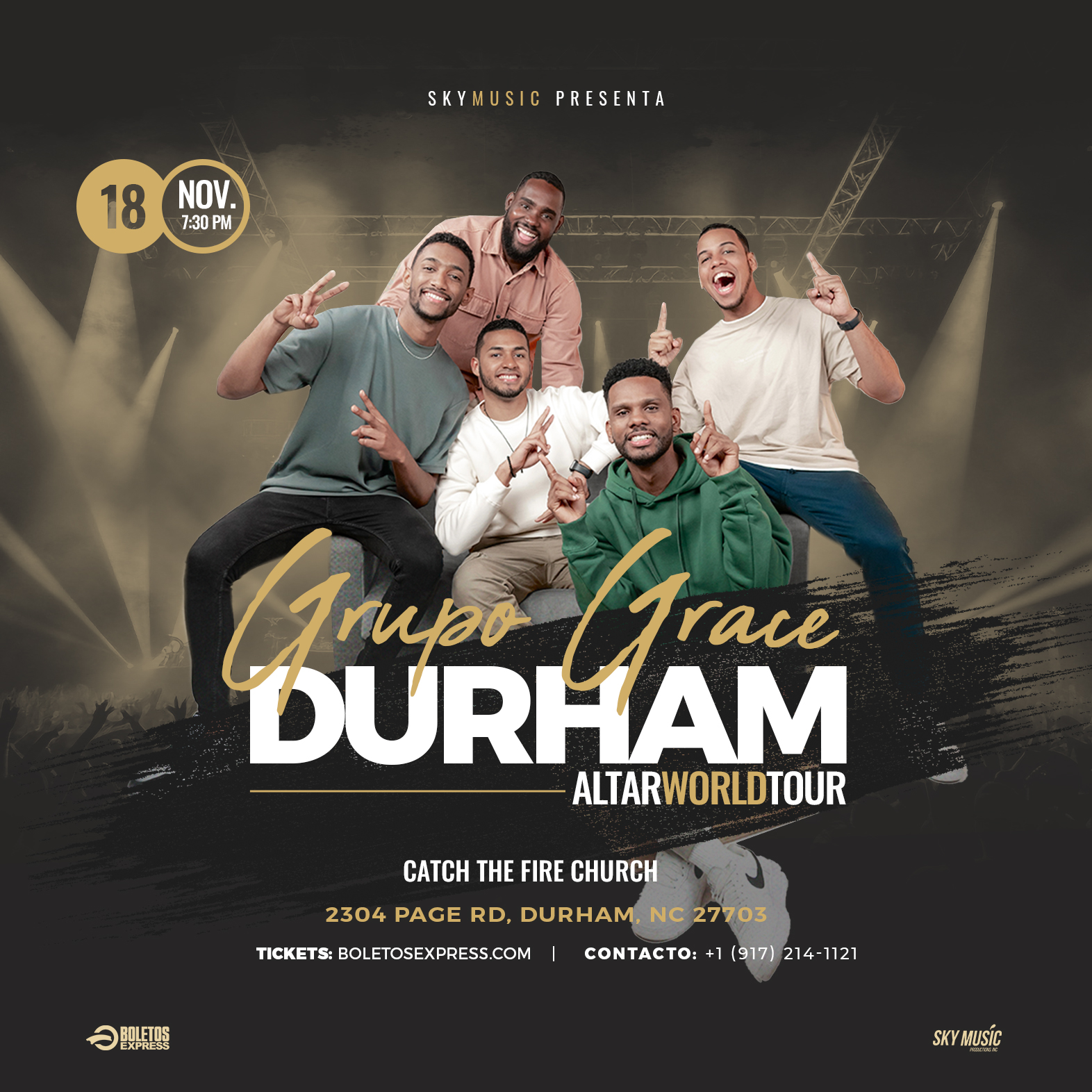 GRUPO GRACE ALTAR WORLD TOUR DURHAM Tickets BoletosExpress