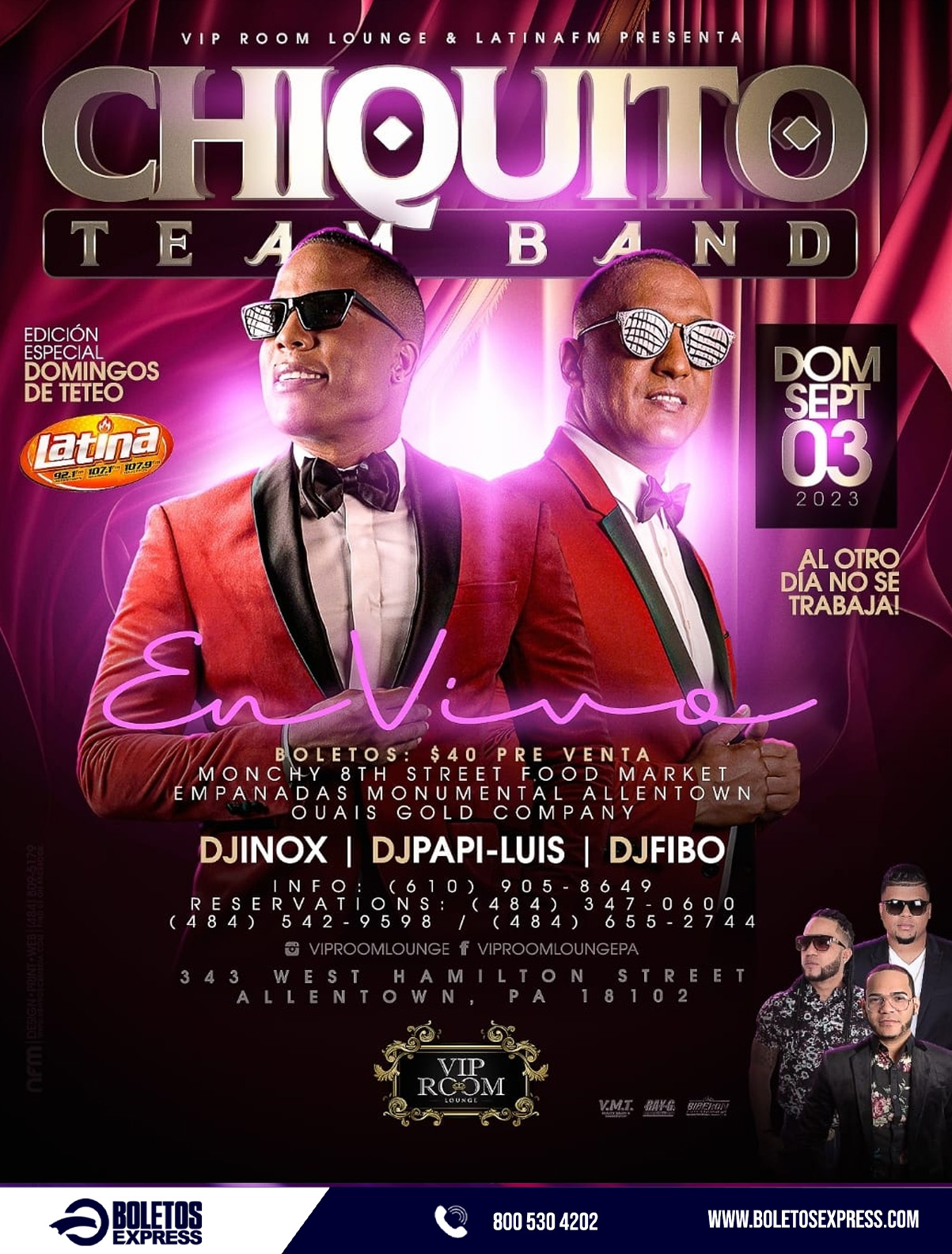 Buy tickets for CHIQUITO TEAM BAND CHIQUITO TEAM BAND