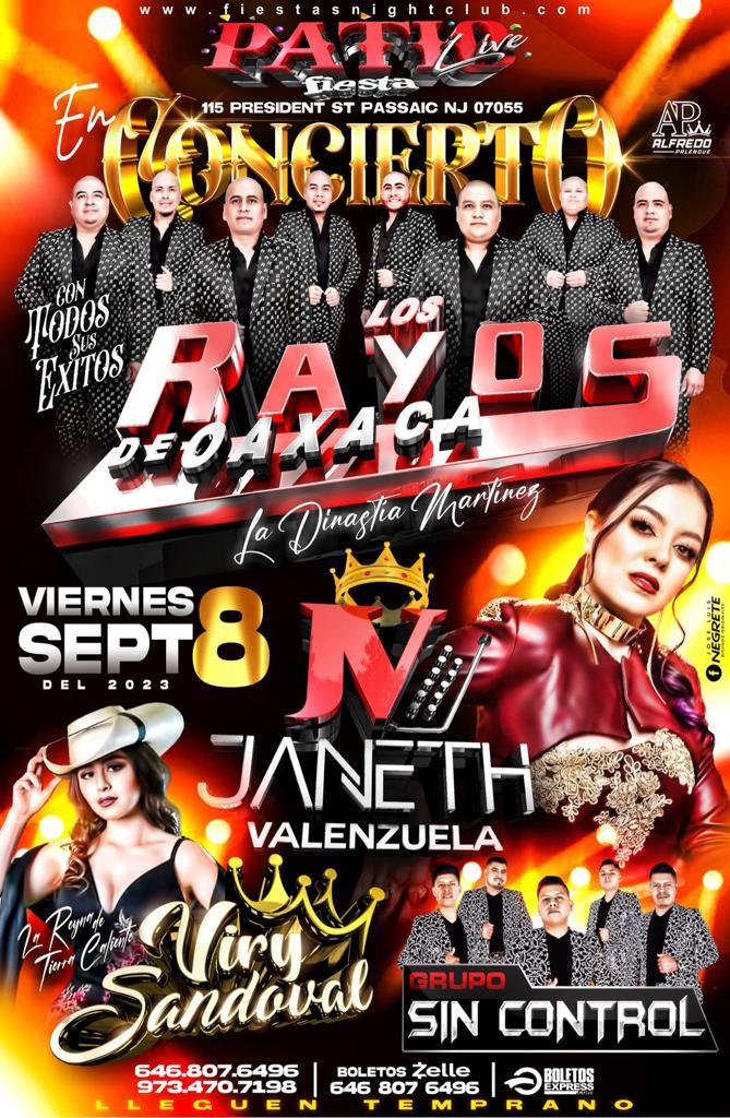 LOS RAYOS DE OAXACA , JANETH VALENZUELA, VIRY SANDOVAL, GRUPO SIN CONTROL