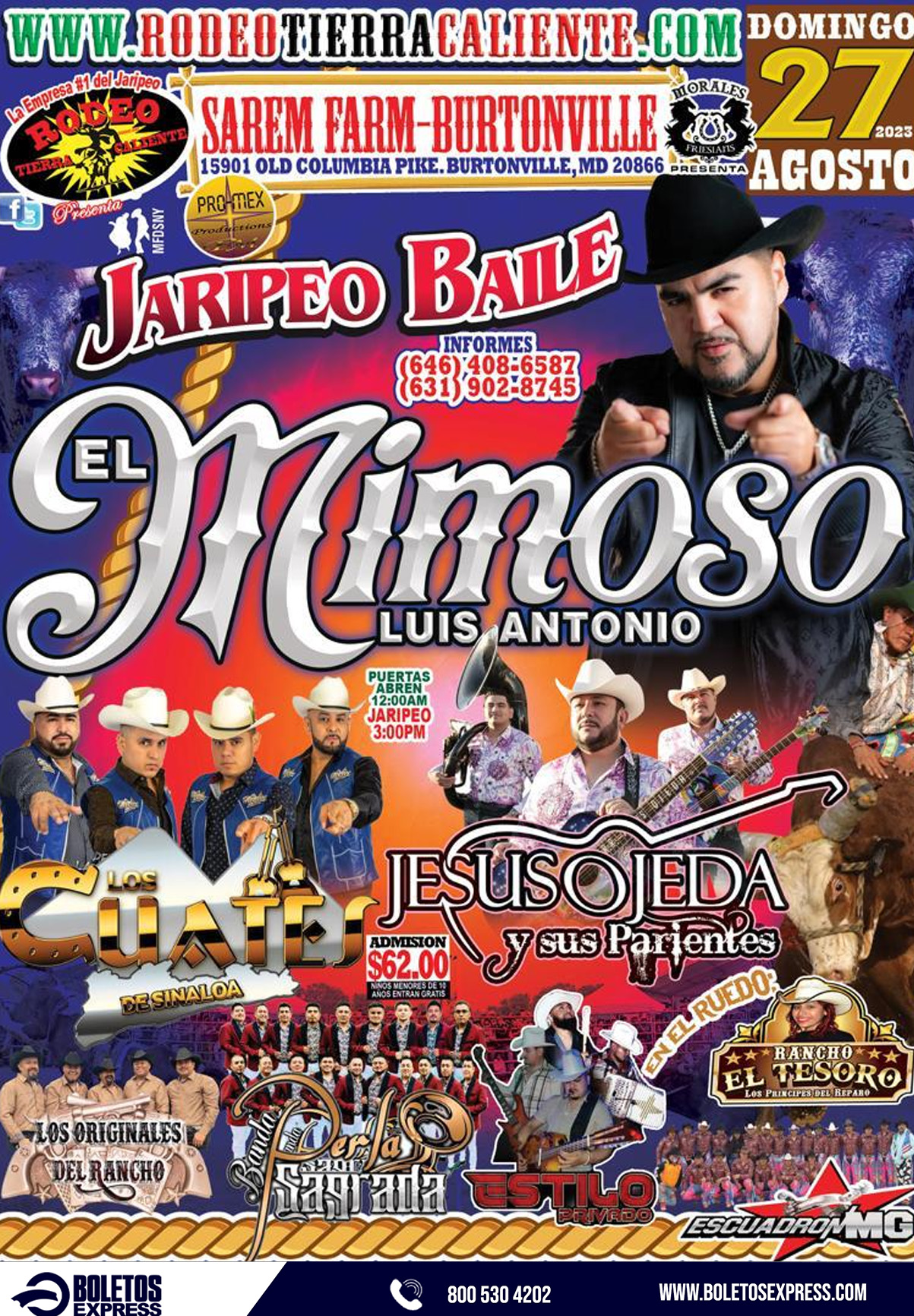Buy tickets for JARIPEO CON EL MIMOSO LUIS ANTONIO | JESUS OJEDA| LOS CUATES JARIPEO CON EL MIMOSO LUIS ANTONIO | JESUS OJEDA| LOS CUATES